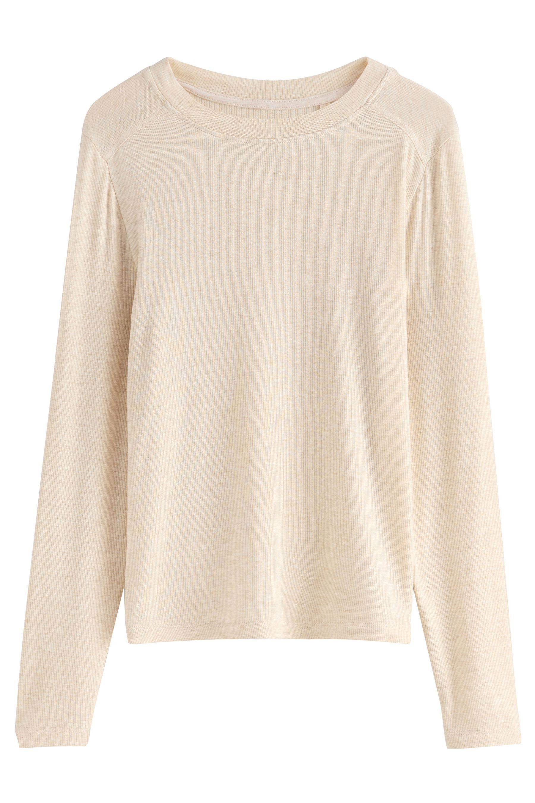 Next Langarmshirt 3er-Pack Langarm-Rundhalsoberteile mit Lyocell (3-tlg)