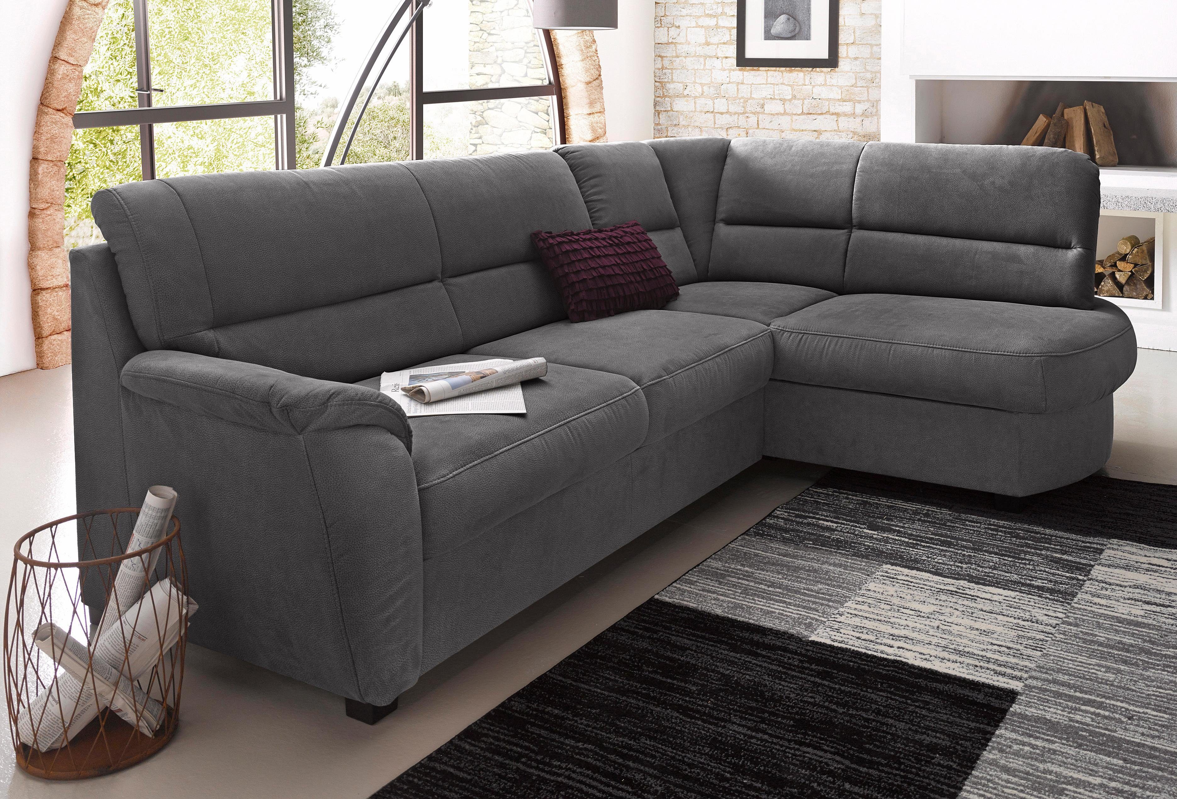 sit&more Ecksofa "Pandora L-Form" wahlweise mit Bettfunktion und Bettkasten günstig online kaufen