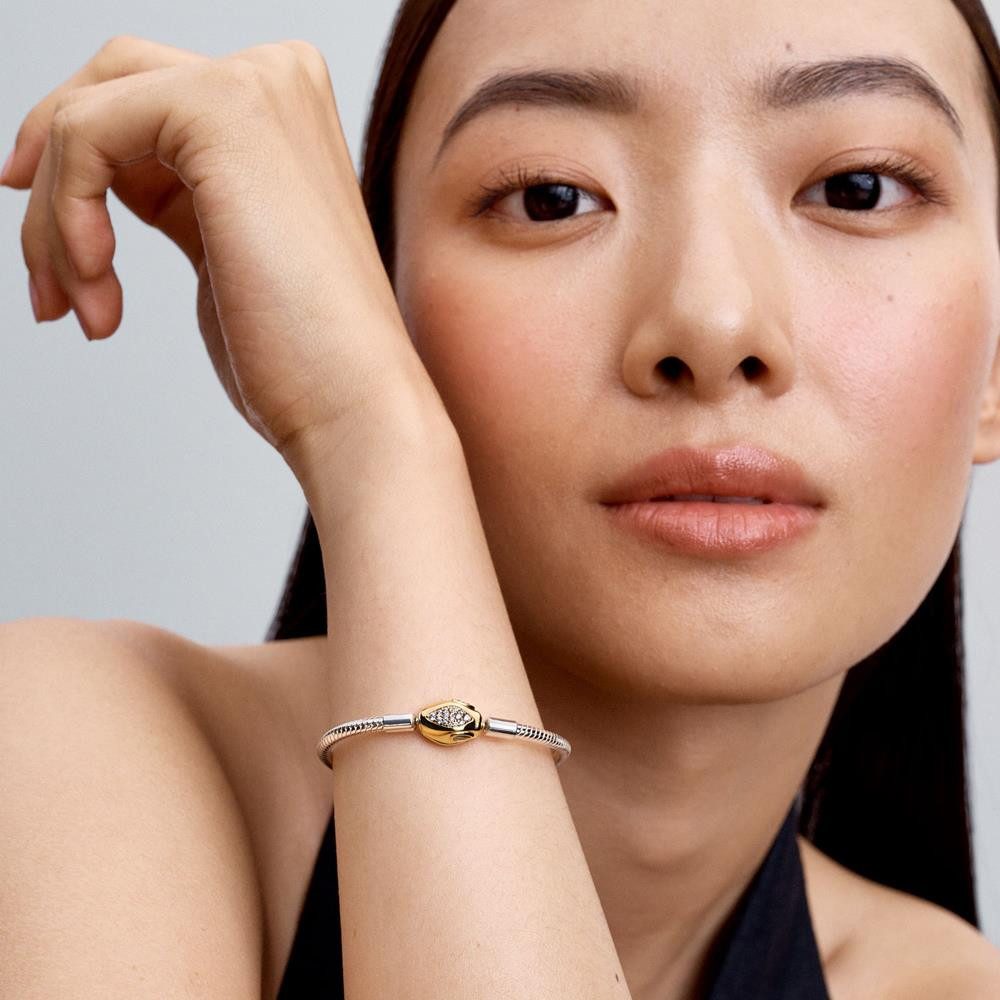 Pandora Silberarmband PANDORA Schlangenarmband Moments für Damen, 925er Sil günstig online kaufen