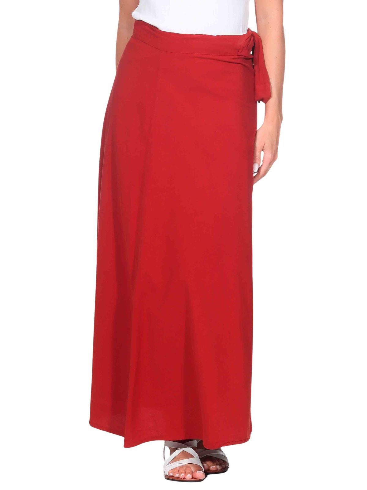 KUNST UND MAGIE Wickelrock Langer Wickelrock Baumwolle für Damen – Sommerrock Boho Rock Nepal