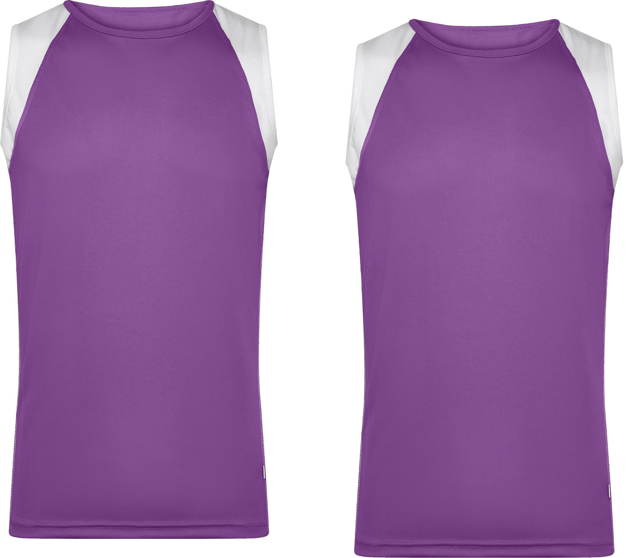 James & Nicholson Laufshirt Doppelpack Atmungsaktives Herren Running Top JN395 (Doppelpack, 2 Stück) Feuchtigkeitsregulierend, schnell trocknend, leicht und komfortabel