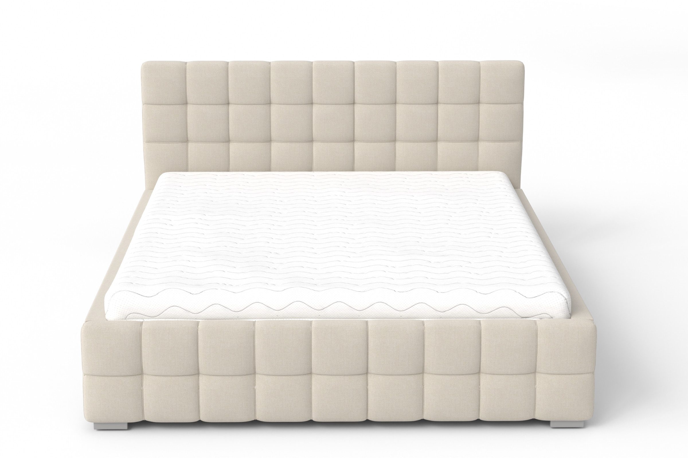 Deine Möbel 24 Polsterbett LIVO mit Bettkasten und Lattenrost, in Veloursstoff, Stauraumbett (Set, 1-tlg., Farben: Creme, Beige, Hellgrau, Anthrazit, Schwarz), modernes Doppelbett in 140x200 / 160x200 / 180x200 / 200x200 cm
