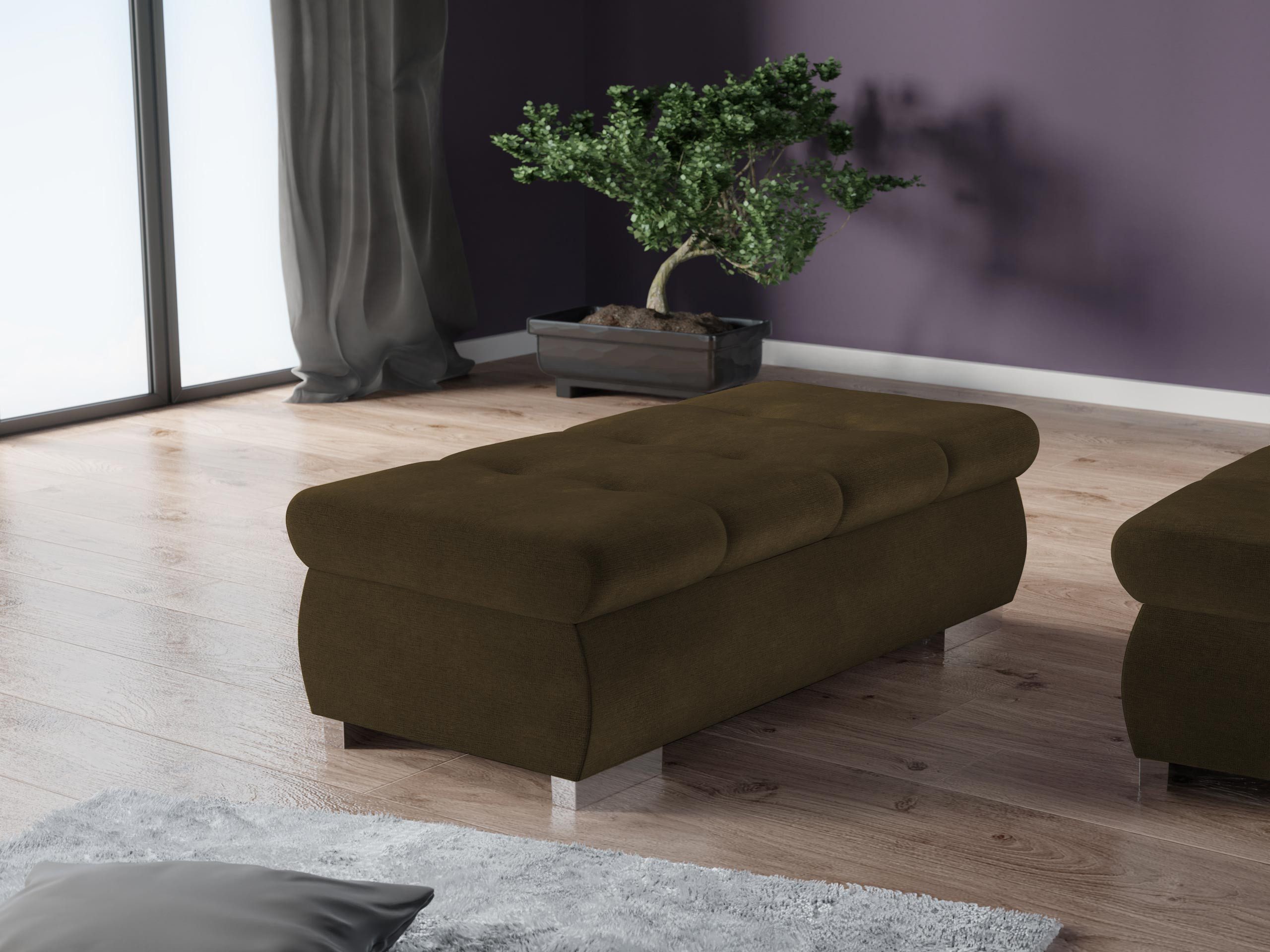 MIRJAN24 Polsterhocker Orkan Groß, Holzkonstruktion, 120x60x39 günstig online kaufen