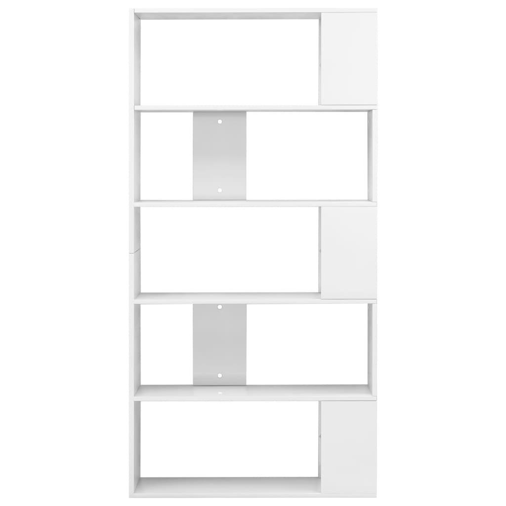 furnicato Bücherregal Bücherregal/Raumteiler Hochglanz-Weiß 80x24x159 cm