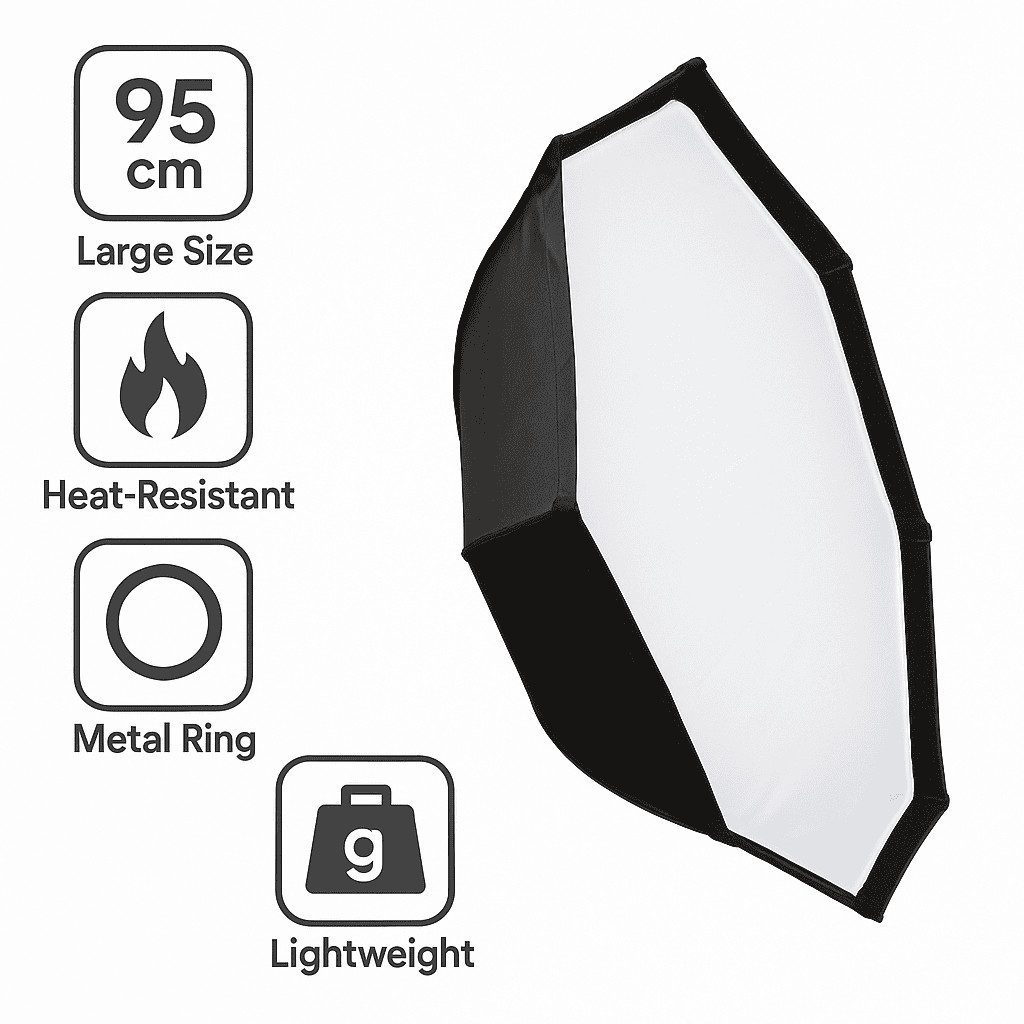 Dynasun Softbox SoftboxSFT, Hochbeständige mit Frontdiffusor Silberbeschichtung und Metallring