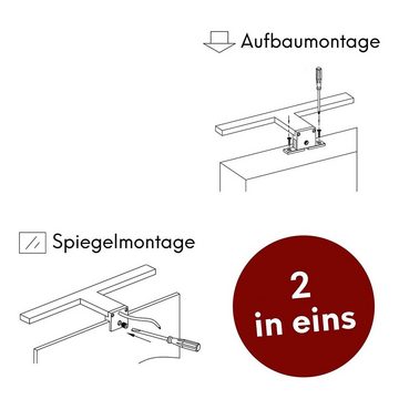 kalb Spiegelleuchte LED Badleuchte Spiegellampe Selma 300mm, warmweiß