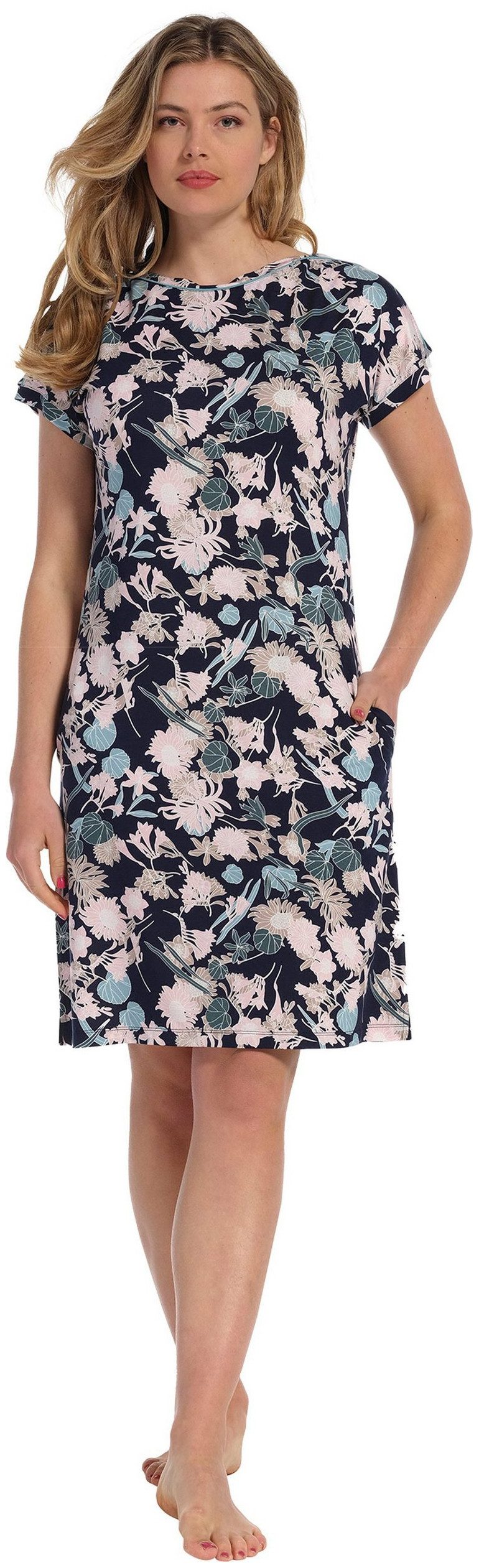 Nachthemd Damen Schlafshirt Blumen