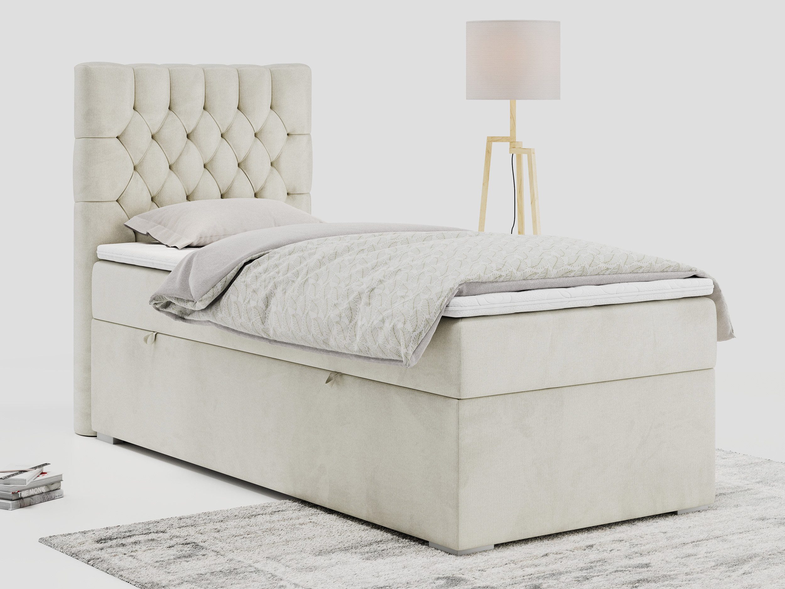 MKS MÖBEL Boxspringbett PERA (Set, Packung, Topper T25, T30-Schaum, H3-Matr günstig online kaufen
