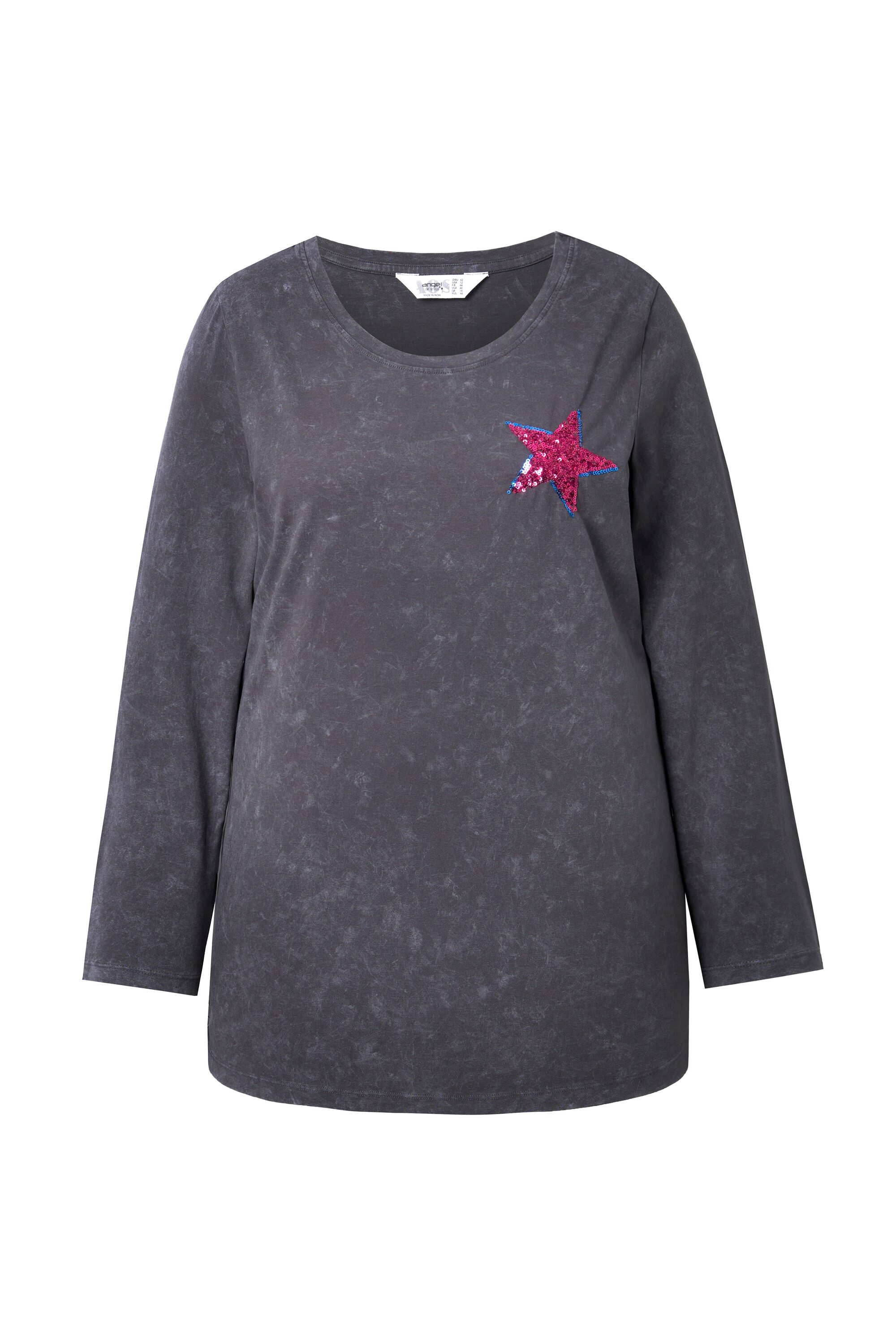 Angel of Style T-Shirt T-Shirt bequeme Passform Pailletten-Stern günstig online kaufen