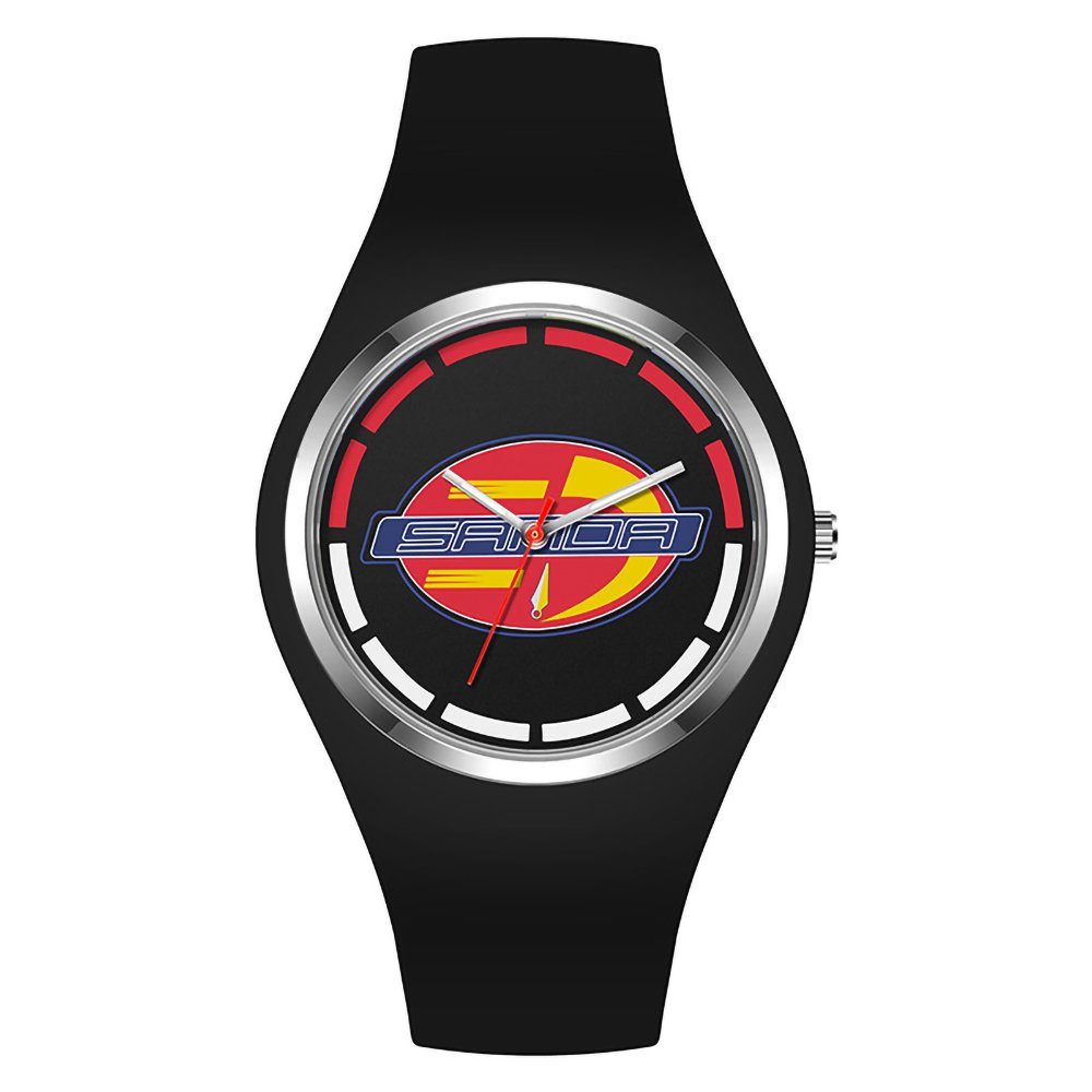GelldG Uhr Armbanduhr Uhren analog Quarz mit Silikonarmband wasserdicht Sportuhr Rot, Schwarz