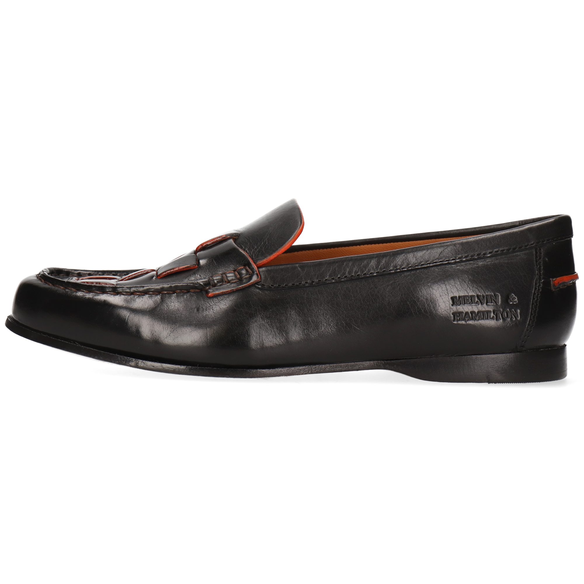 Melvin & Hamilton Julietta 4 Leder-Geflochtene Schuhe für Damen Loafer Flache Absätze, Echtes Leder, Vegetabile Gerbung