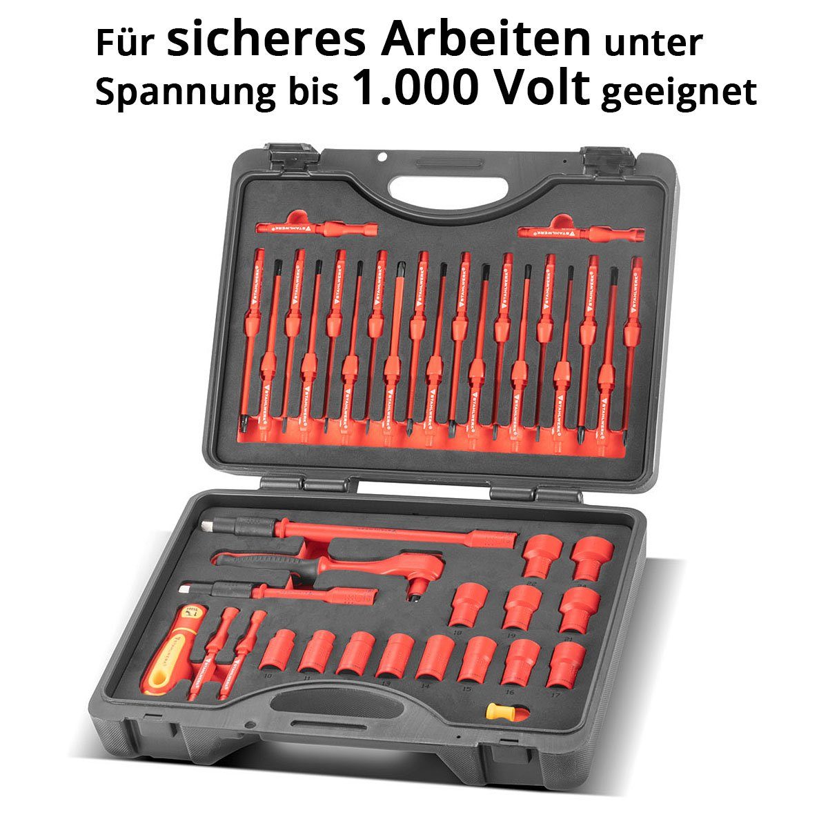 St) Schraubendreher (Set, Schraubendreher/Steckschlüssel-Set, 41 Isoliertes STAHLWERK