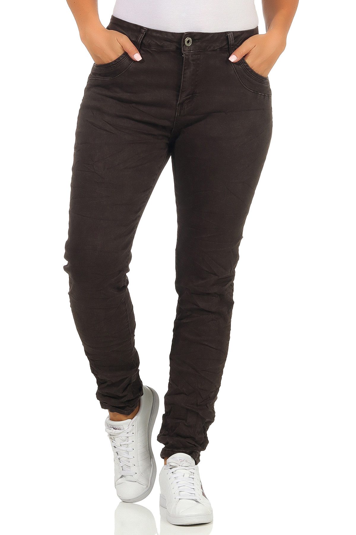 Karostar Stretch-Jeans Karostar Jeans Damen 3 Braun 40