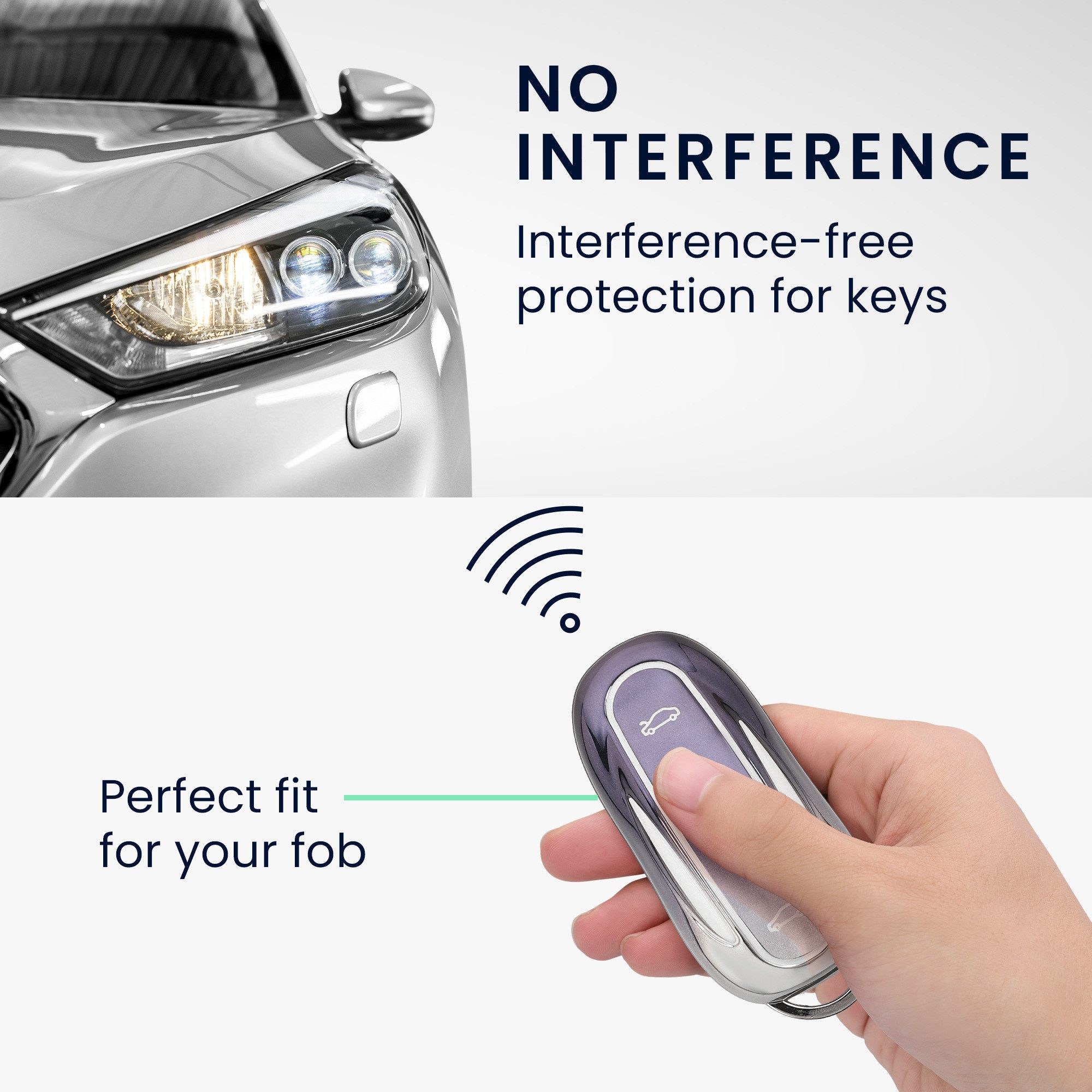 kwmobile Schlüsseltasche Autoschlüssel Hülle für Tesla Model X (1-tlg), Schlüsselhülle Silikon Case Schlüssel Cover