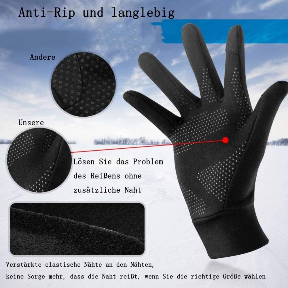 Unisex GelldG Handschuhe, Handschuhfutter Multisporthandschuhe Sporthandschuhe Touchscreen