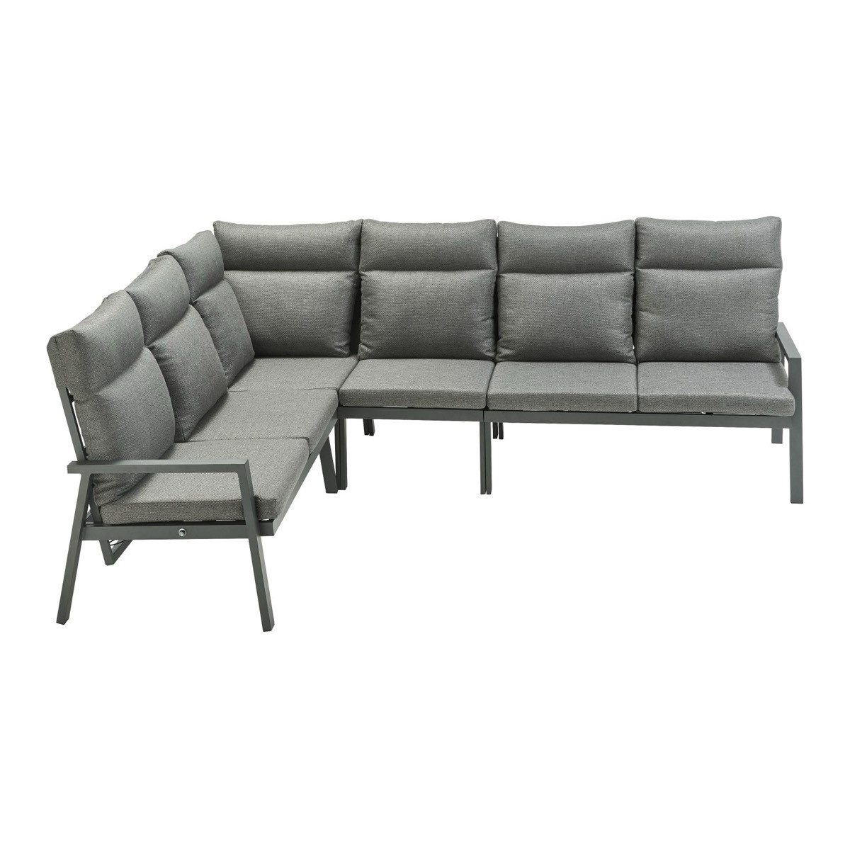 Liadomo Gartenlounge-Set Scapoli, (Loungeset für 5 Personen, 4-tlg., modulare Ecklounge), äußere Sitzplätze mit verstellbarer Lehne