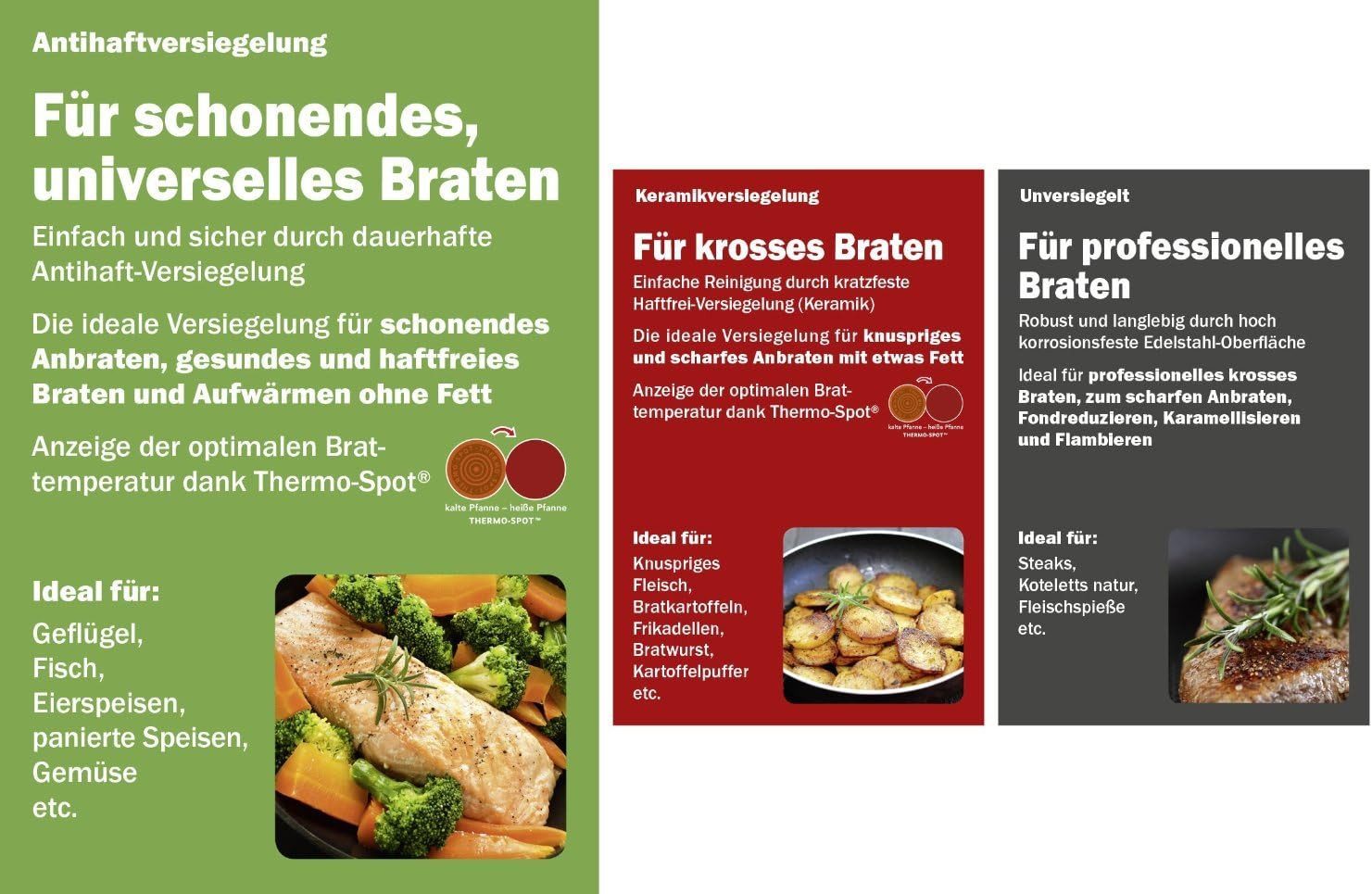 Tefal Servierpfanne Jamie Oliver Induction Servierpfanne 25cm, mit Deckel, (1-tlg), Edelstahl, Induktionsboden