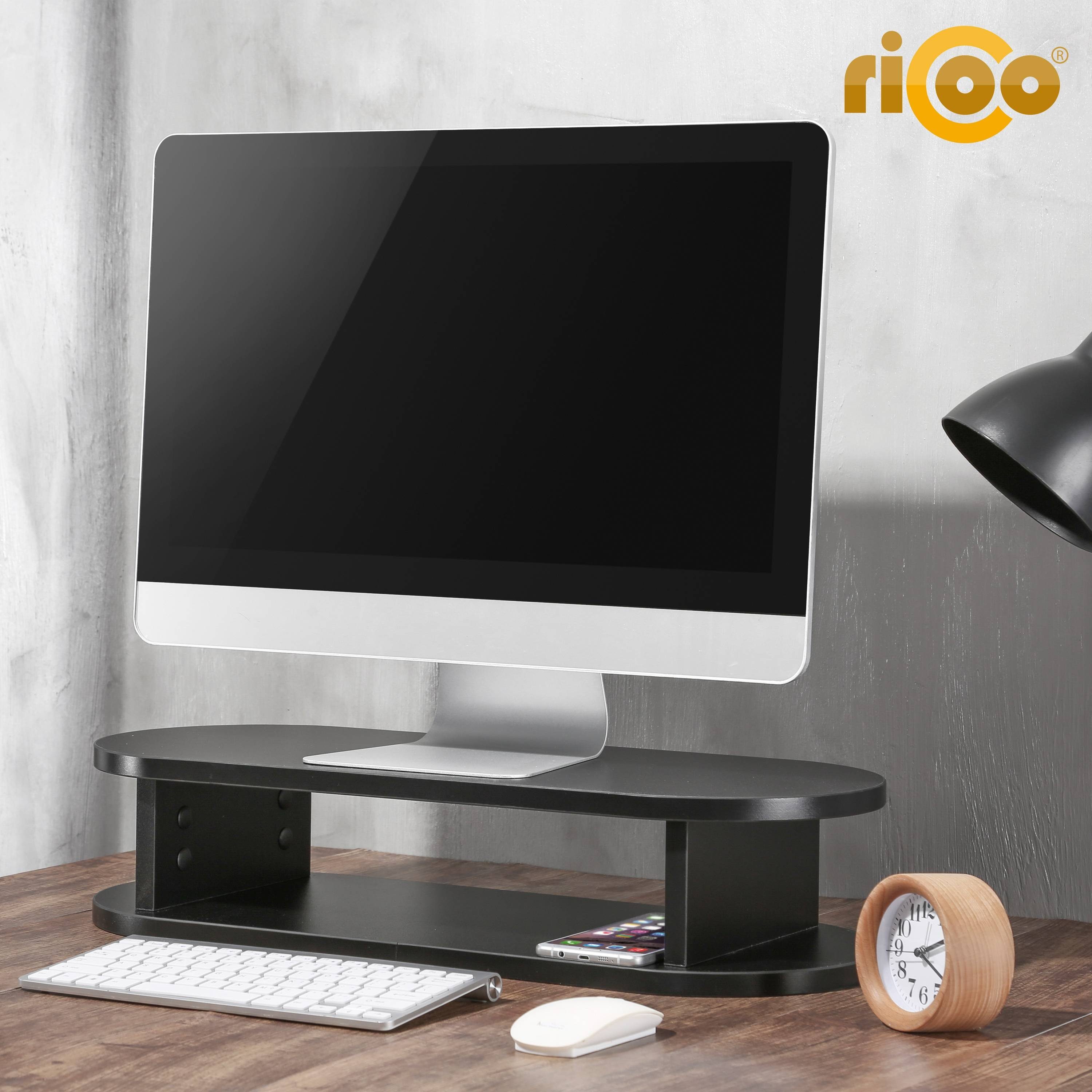 Aufsatz Bildschirm RICOO Monitorständer FS0116, Schreibtischaufsatz Schreibtisch Monitorerhöhung Tisch