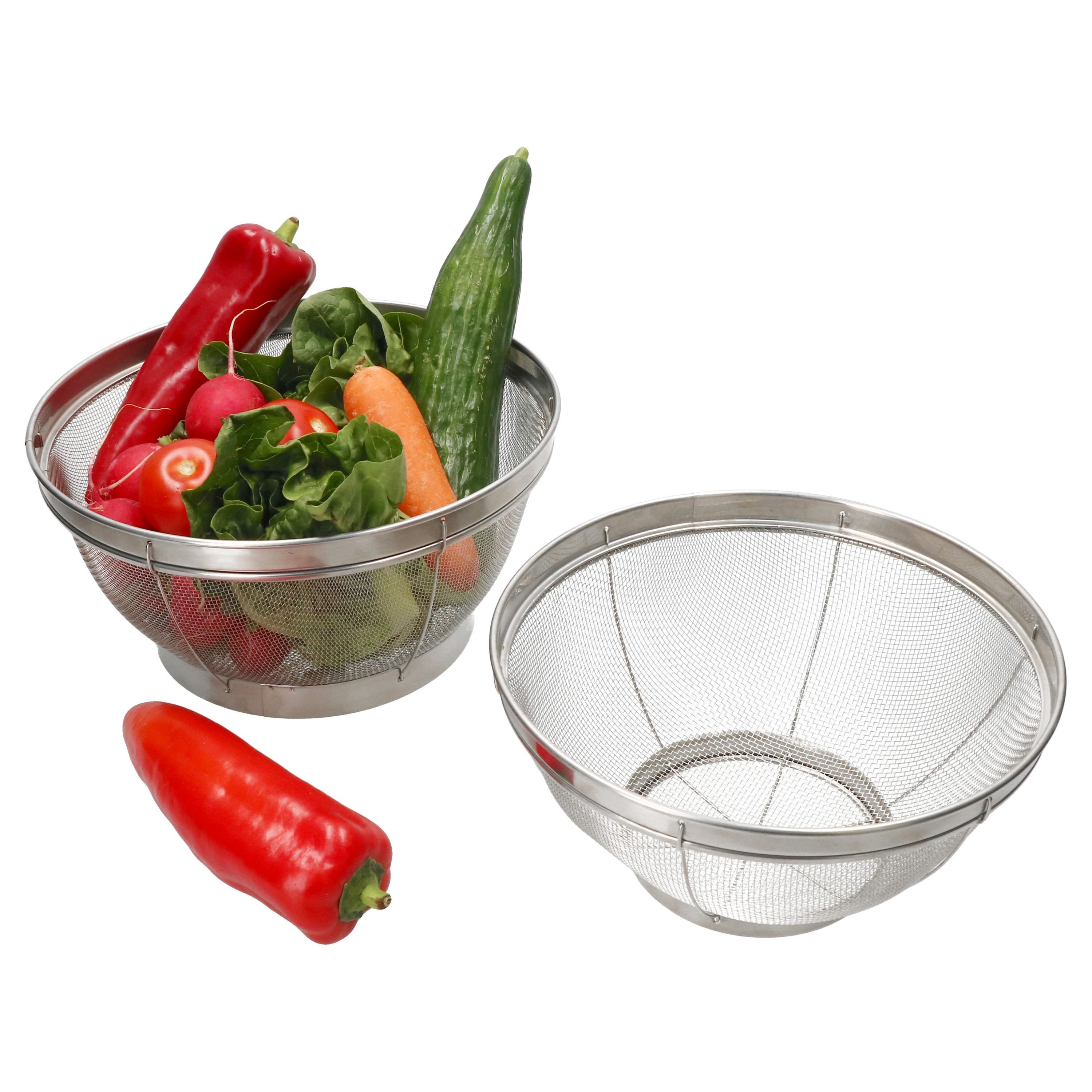 MamboCat Seiher Kela 2er Set Küchen-Sieb CARA Ø25cm & Ø22cm Seiher Abtropf-Sieb