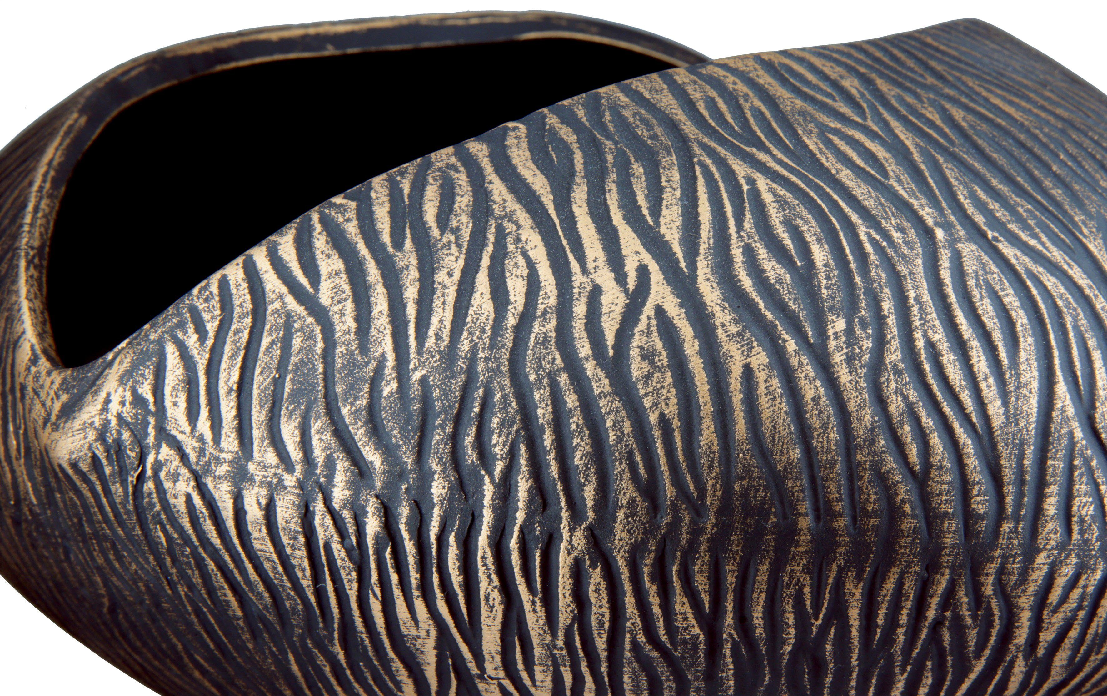 GILDE Dekoschale Keramik (1 St) Tigre Deko-Schale/Pflanzschale