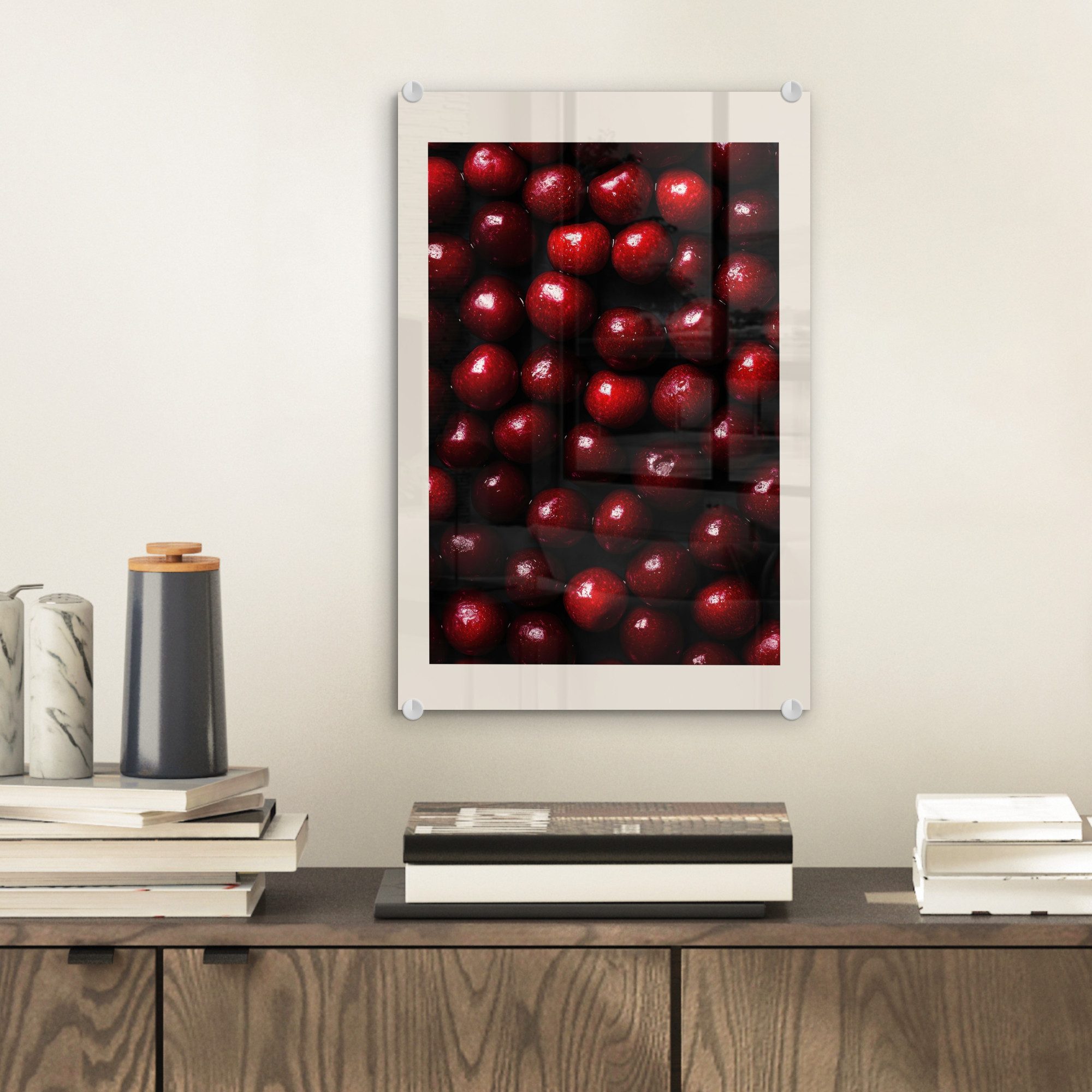 MuchoWow Acrylglasbild Kirsche - Rot, Inkl. günstig online kaufen