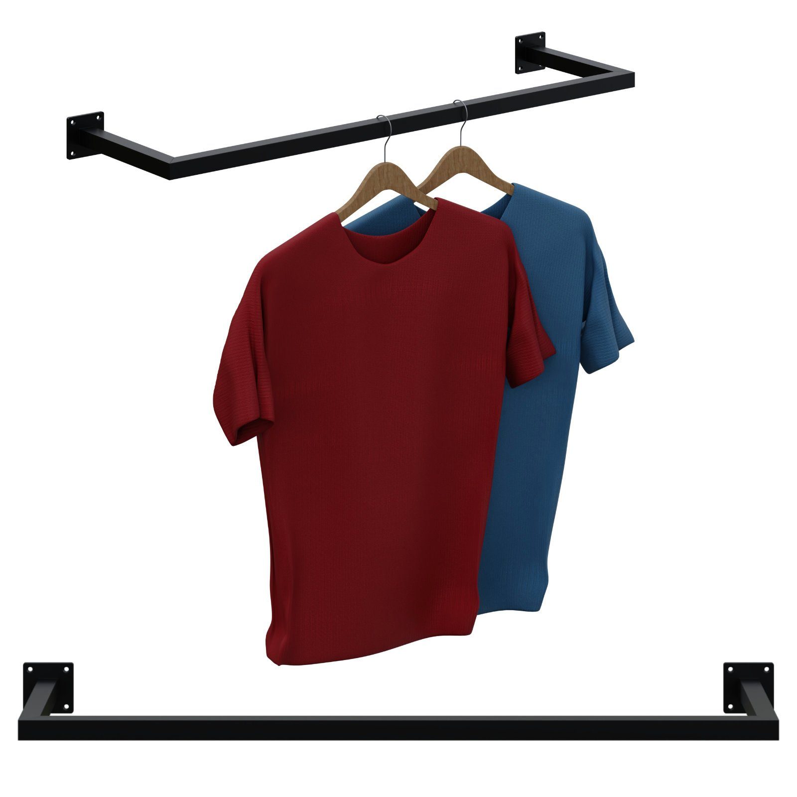 HAGO Kleiderstange Garderobenstange Kleiderstange Garderobe Halter Kleiders günstig online kaufen