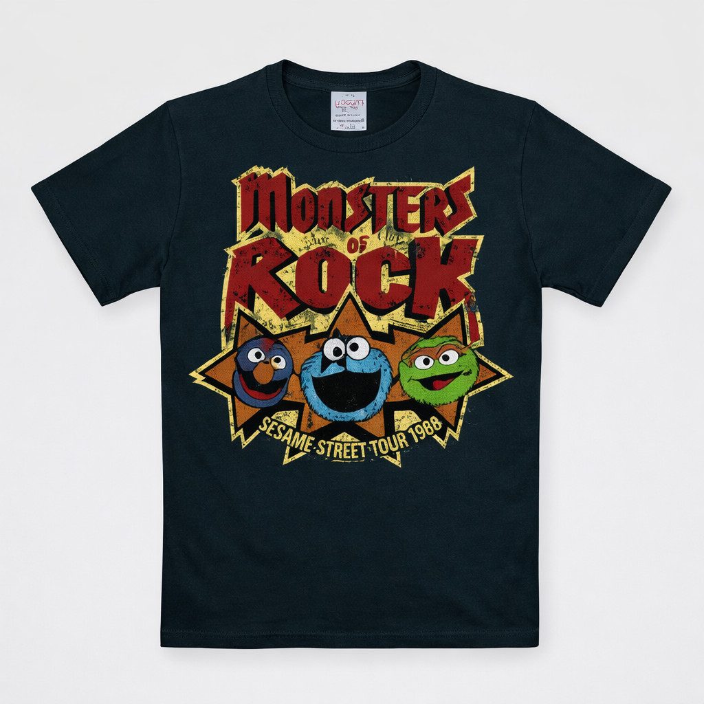 LOGOSHIRT Print-Shirt Monster of Rock Shirt - Sesamstrasse Original Design aus der Sesamstraße