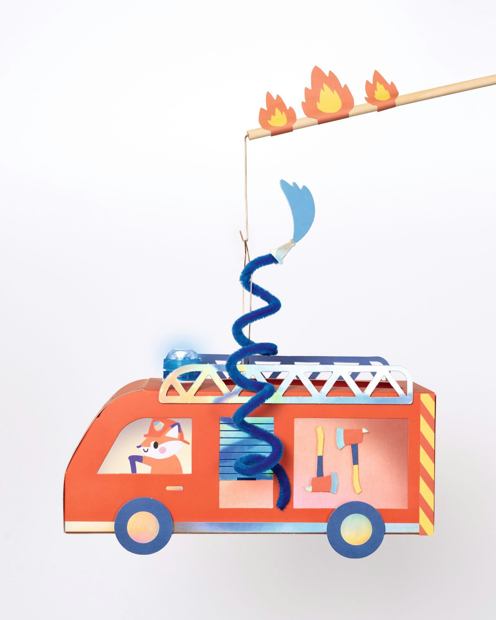 Folia Max Bringmann KG Papierlaterne DIY Laterne - Bastelset mit 2 LED-Lichtern