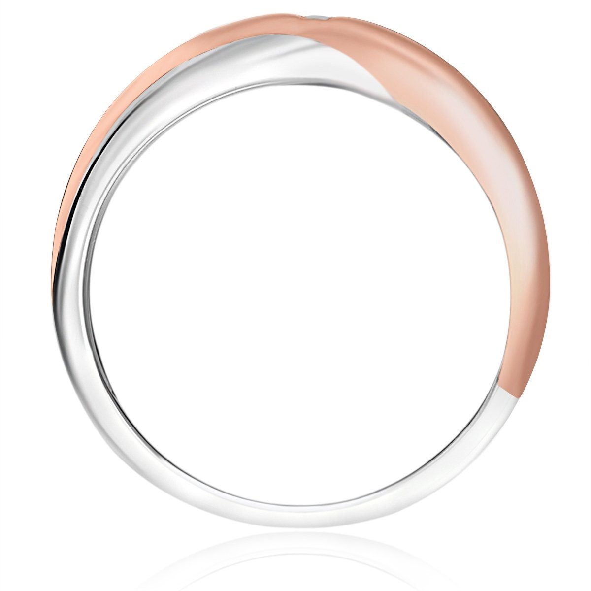 Rafaela Donata Diamantring silber/roségold, mit Diamant
