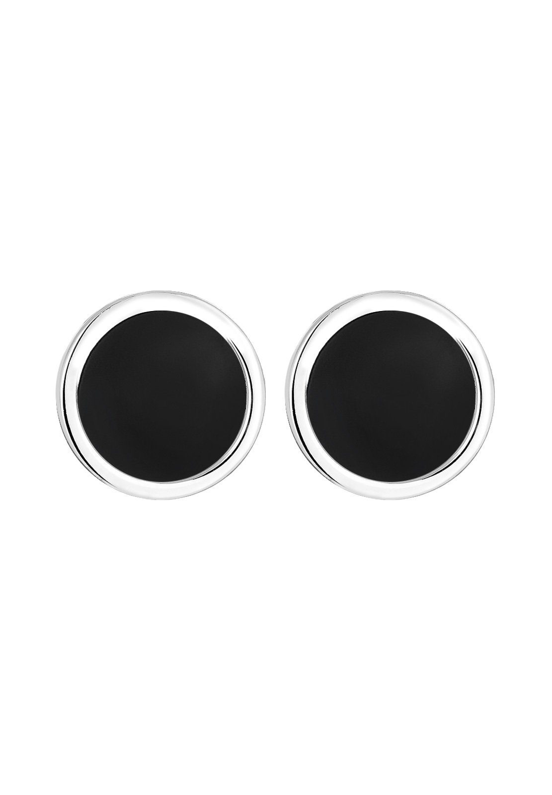 Kuzzoi Paar Ohrstecker Basic Kreis Geo Emaille Schmuck Geschenk 925 Silber