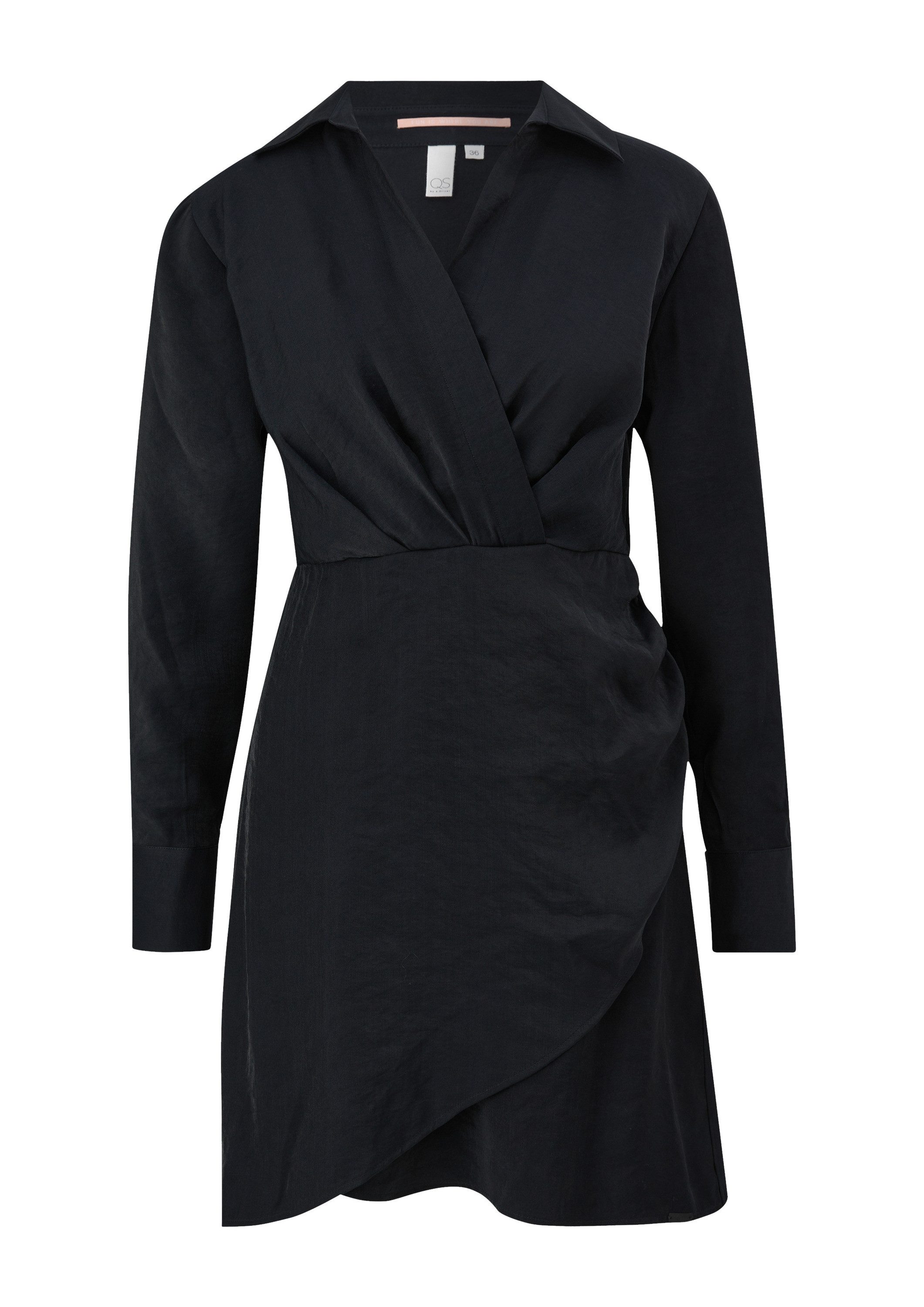 QS Minikleid Kleid Langarmkleid in Wickel-Optik günstig online kaufen