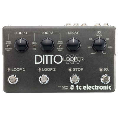 TC Electronic Musikinstrumentenpedal, (Ditto X4 Looper), Ditto X4 Looper - Effektgerät für Gitarren