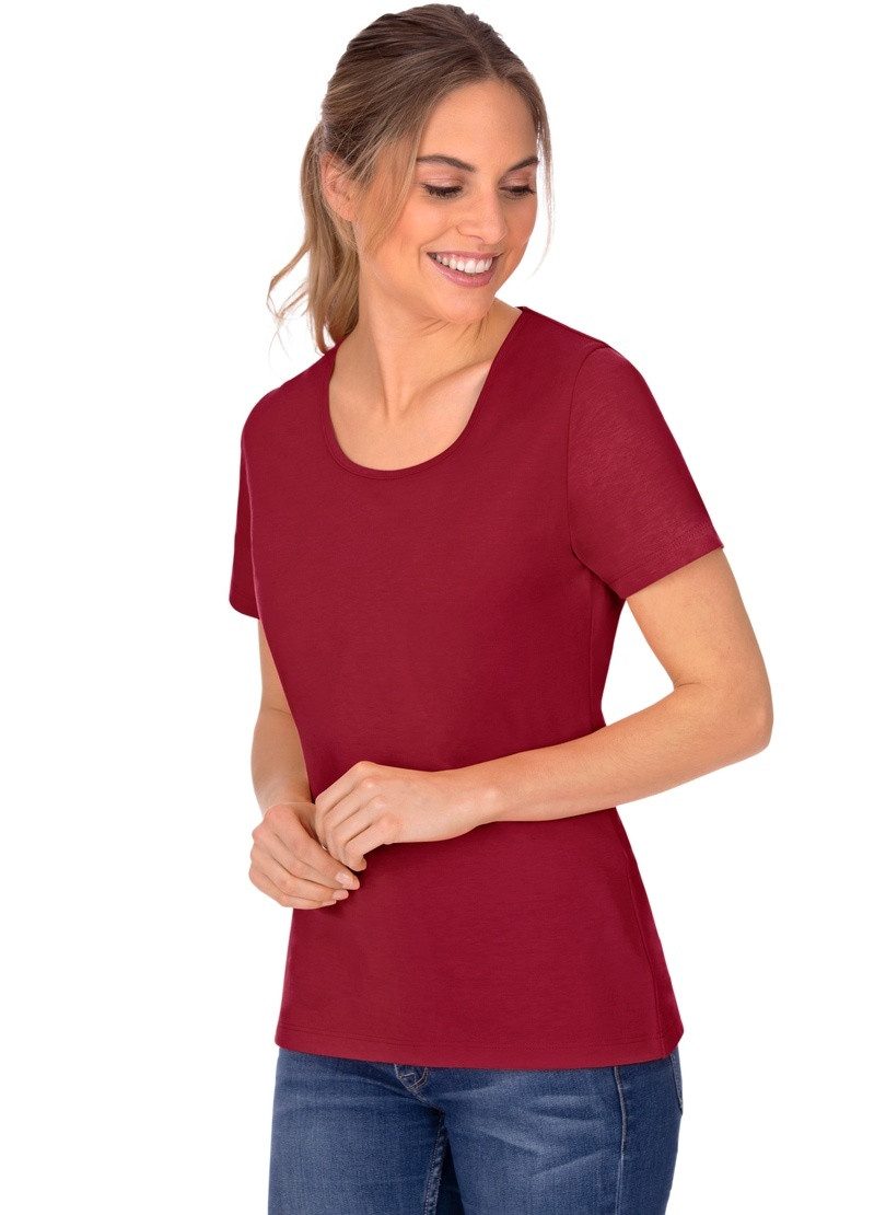 Trigema T-Shirt TRIGEMA T-Shirt aus Biobaumwolle (1-tlg)
