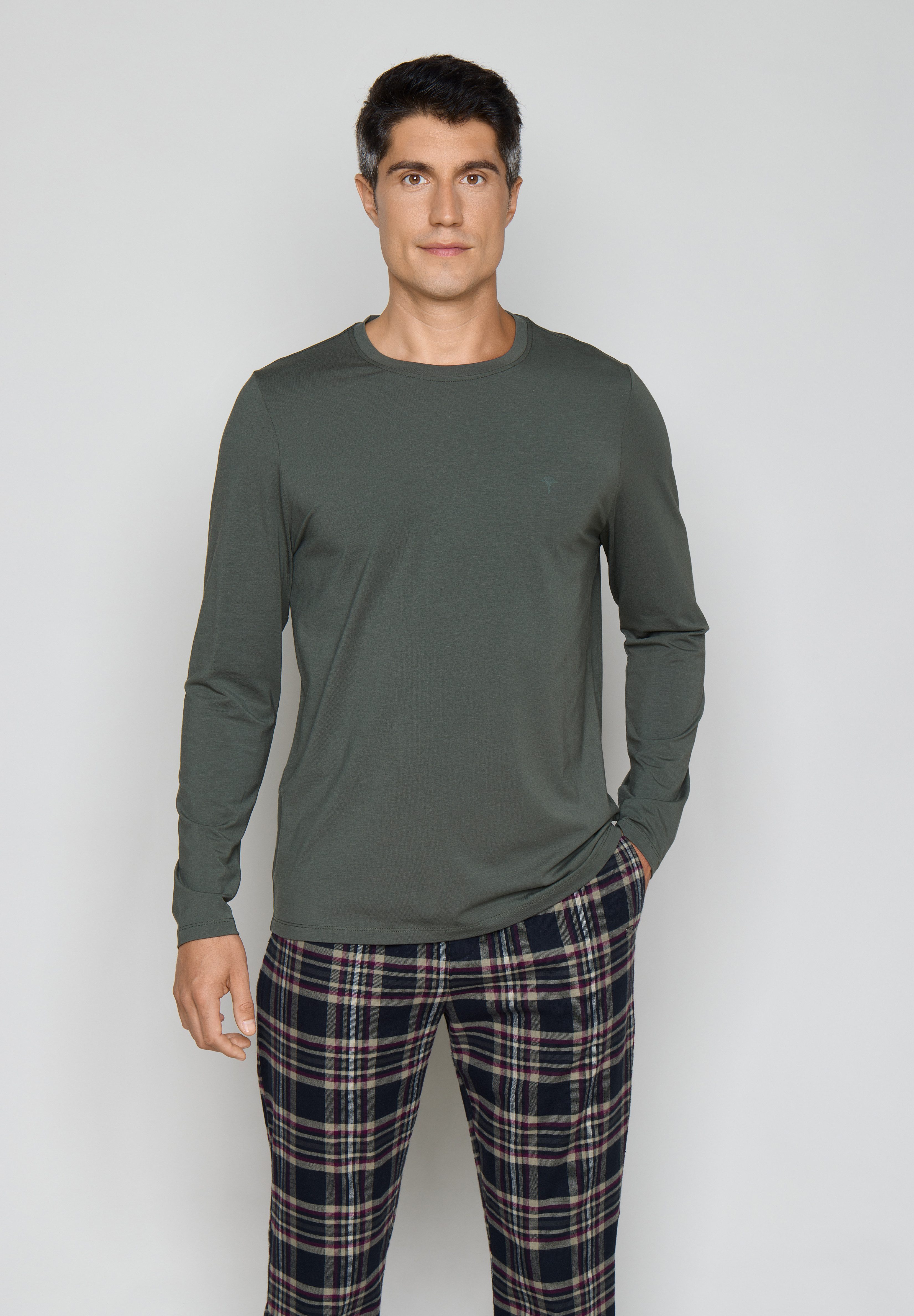JOOP! Pyjamaoberteil mit Rundhalsausschnitt, lange Ärmel