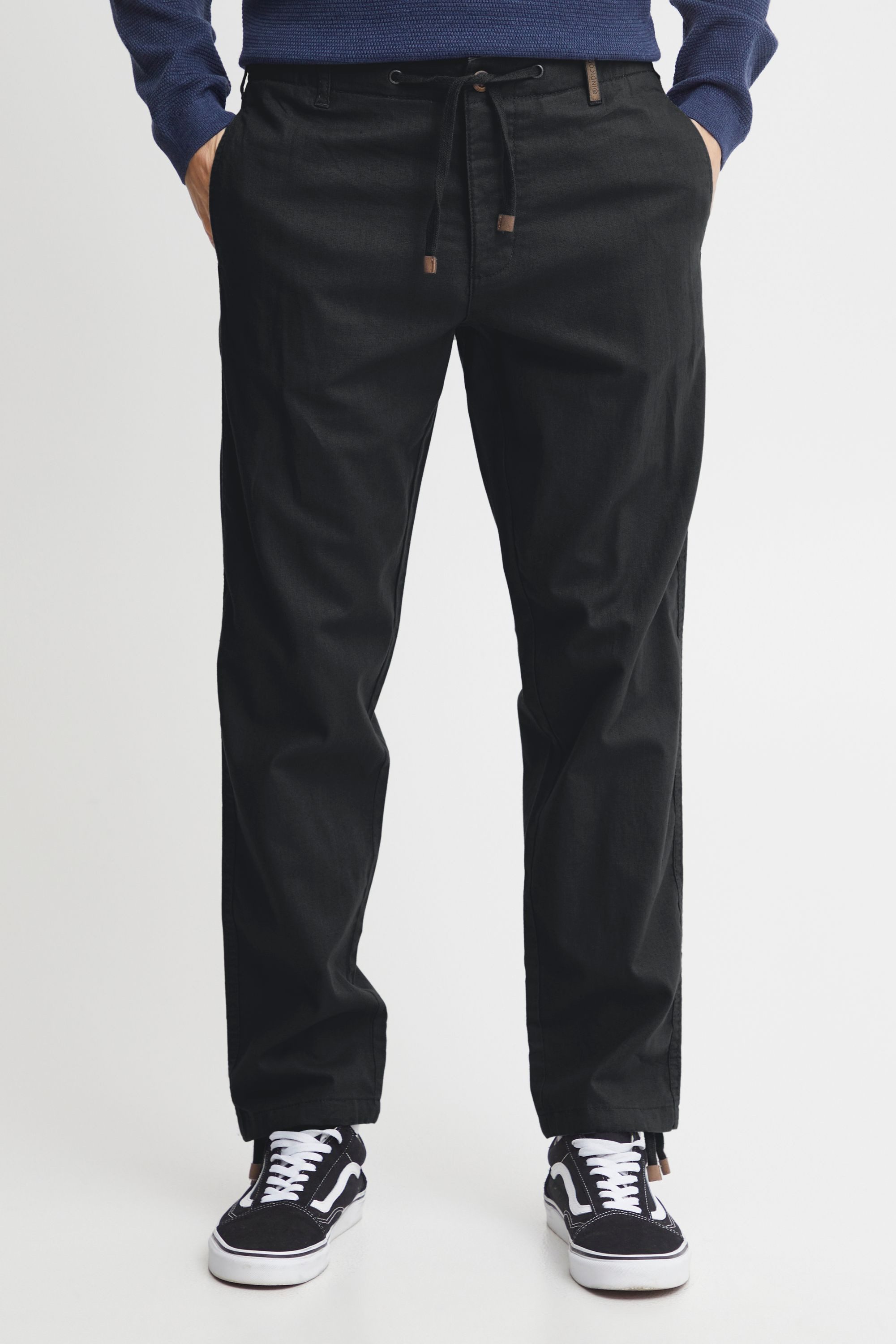 Indicode Leinenhose IDIves Lange Hose mit Tunnelzug am Bund günstig online kaufen