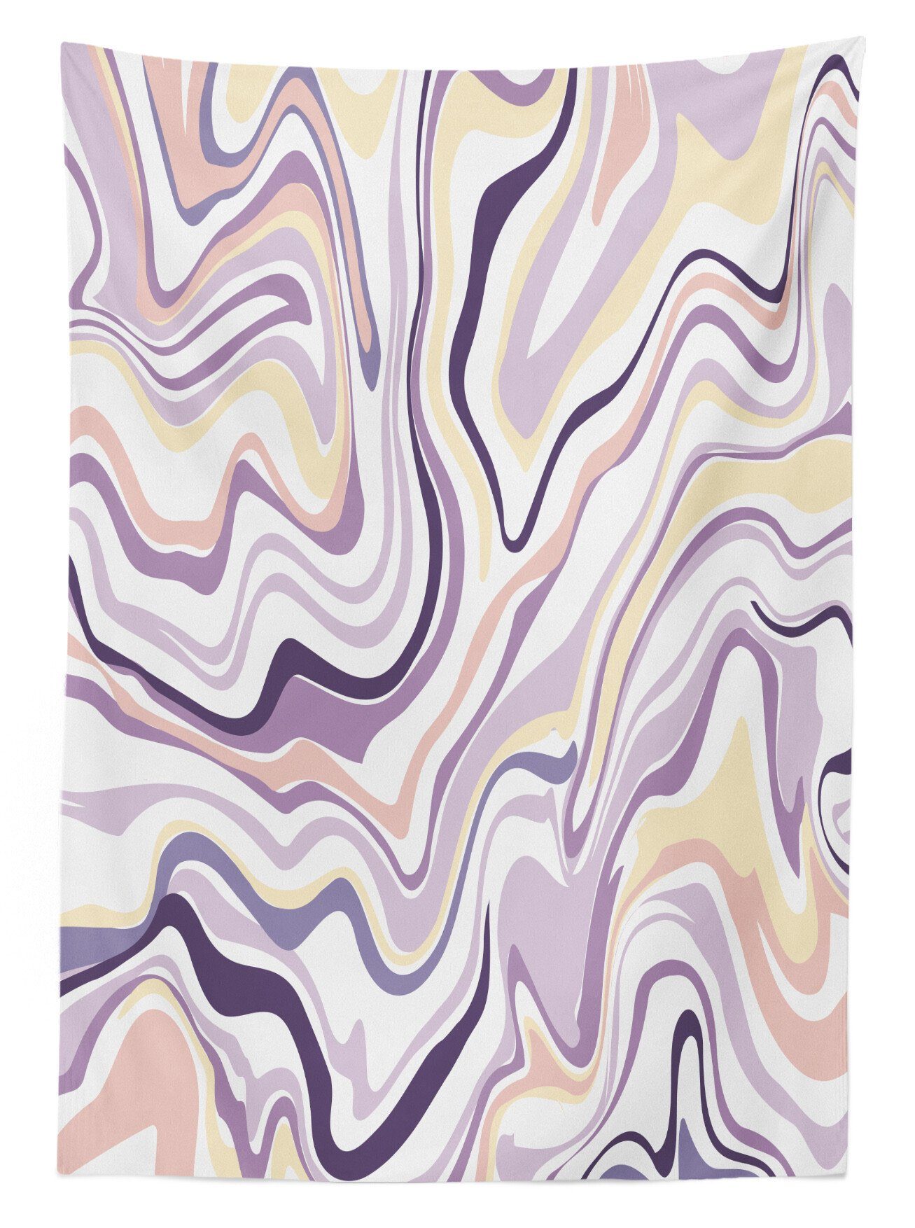 drucken Auszugs-Wellen Abakuhaus Farbfest Klare Waschbar Tischdecke Farben, Außen Für geeignet Marble Bereich den