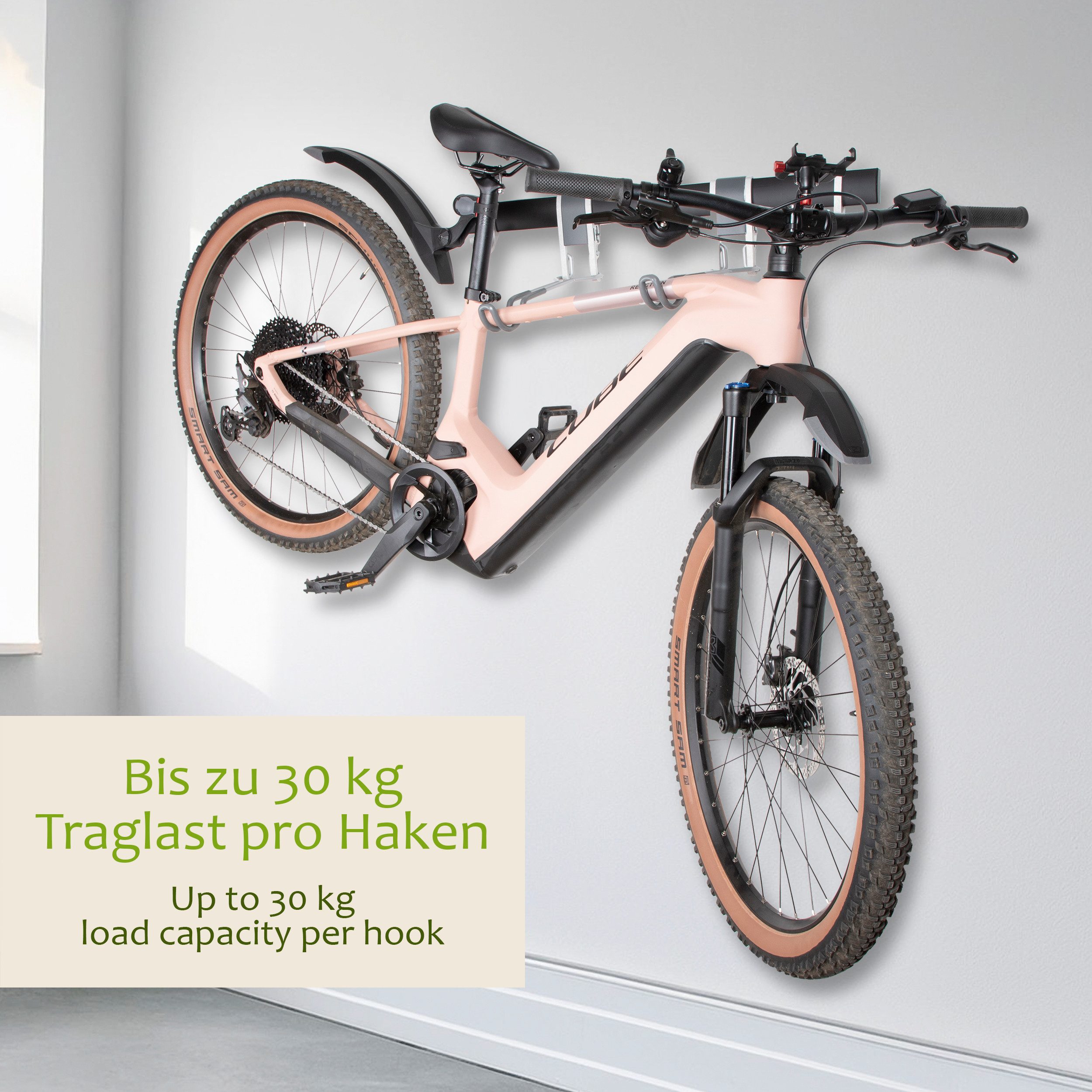 ONVAYA Bicycle Holder | Horizontal Wall Mount for One Bicycle | Click System