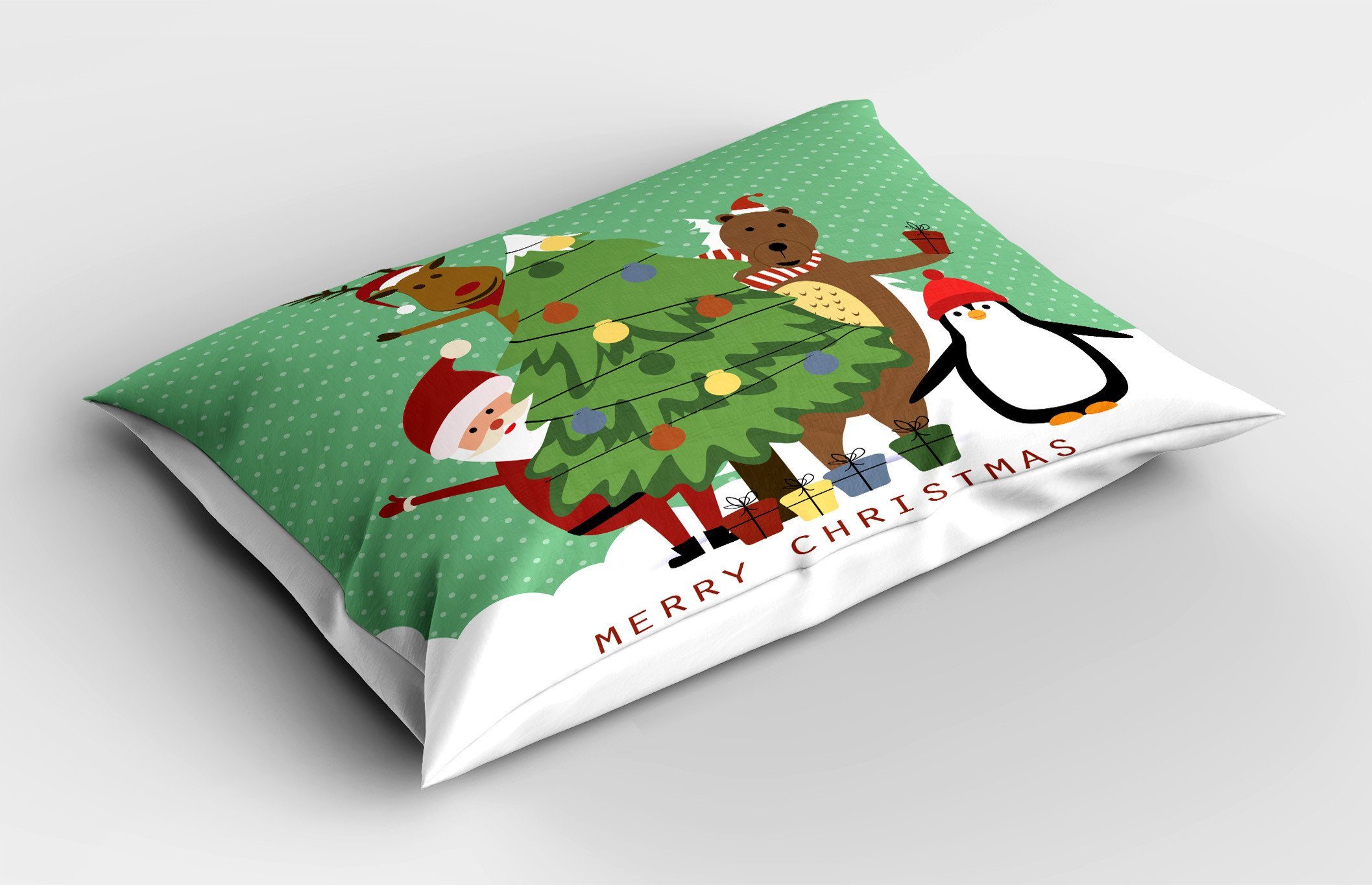 Kissenbezüge Dekorativer Standard King Penguin (1 Abakuhaus Stück), Gedruckter Kissenbezug, Sankt-Bär Size Weihnachten Deer