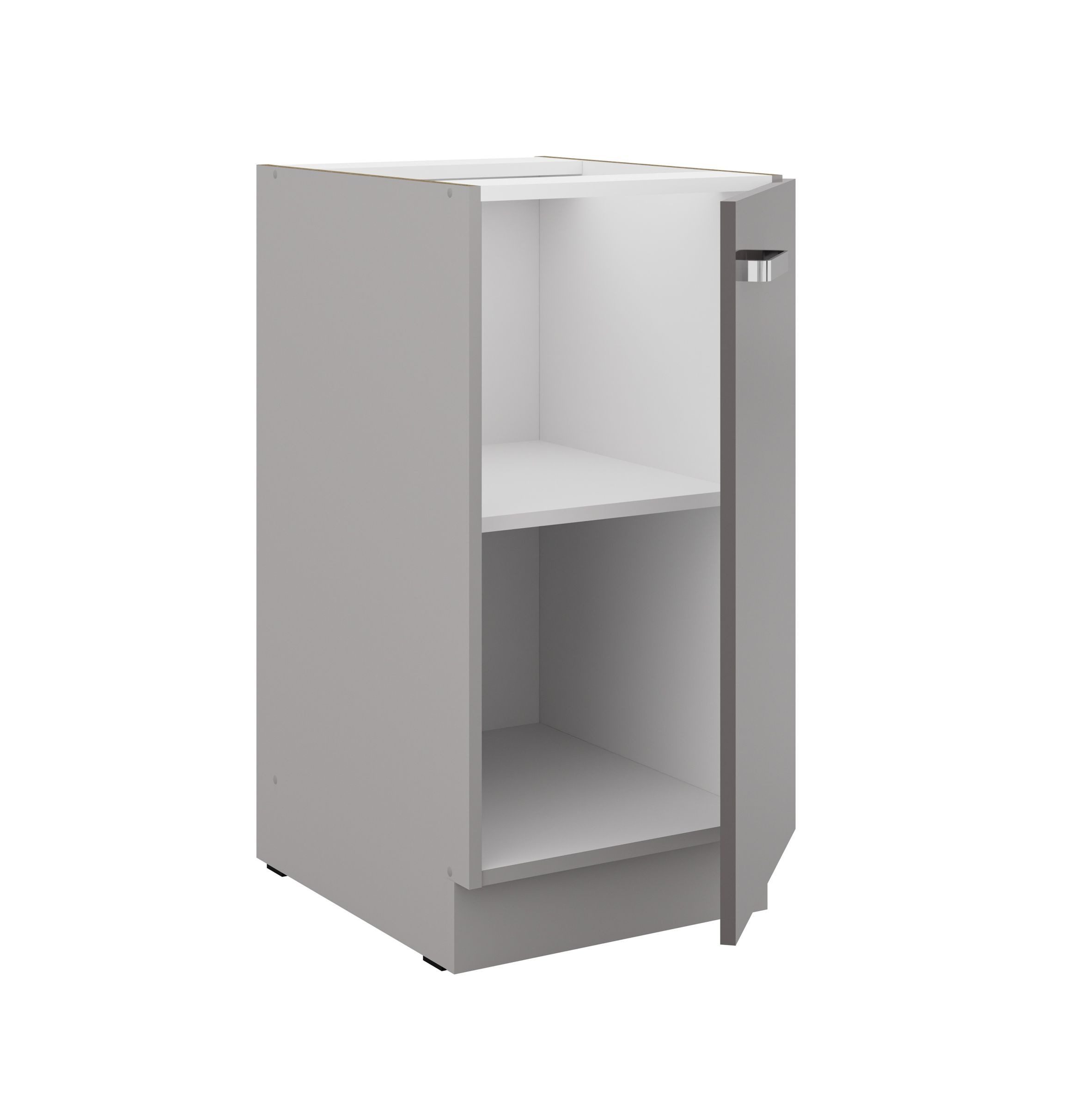 Küchen-Preisbombe Unterschrank 40 cm Küche Bianca Grey Grau Hochglanz Küche günstig online kaufen