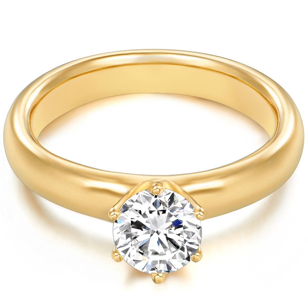 Trilani Silberring gelbgold, mit Zirkonia im günstig online kaufen