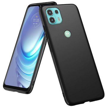 CoolGadget Handyhülle Schwarz als 2in1 Schutz Cover Set für das Motorola Edge 20 Lite 6,7 Zoll, 2x Glas Display Schutz Folie + 1x TPU Case Hülle für Edge 20 Lite