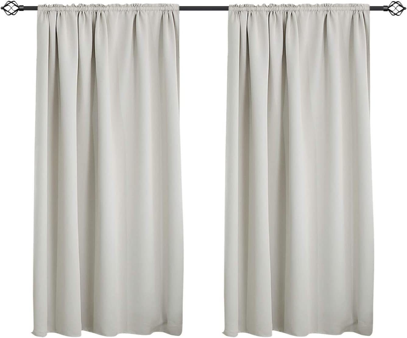 Woltu Gardine (2 St), Kräuselband für Schiene, Thermo-/Verdunklungsvorhang günstig online kaufen