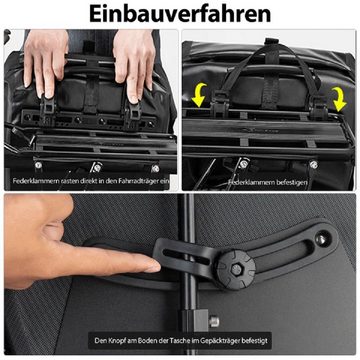 ROCKBROS Gepäckträgertasche, 100% wasserdichte Hinterradtaschen (Transporttasche für eBike