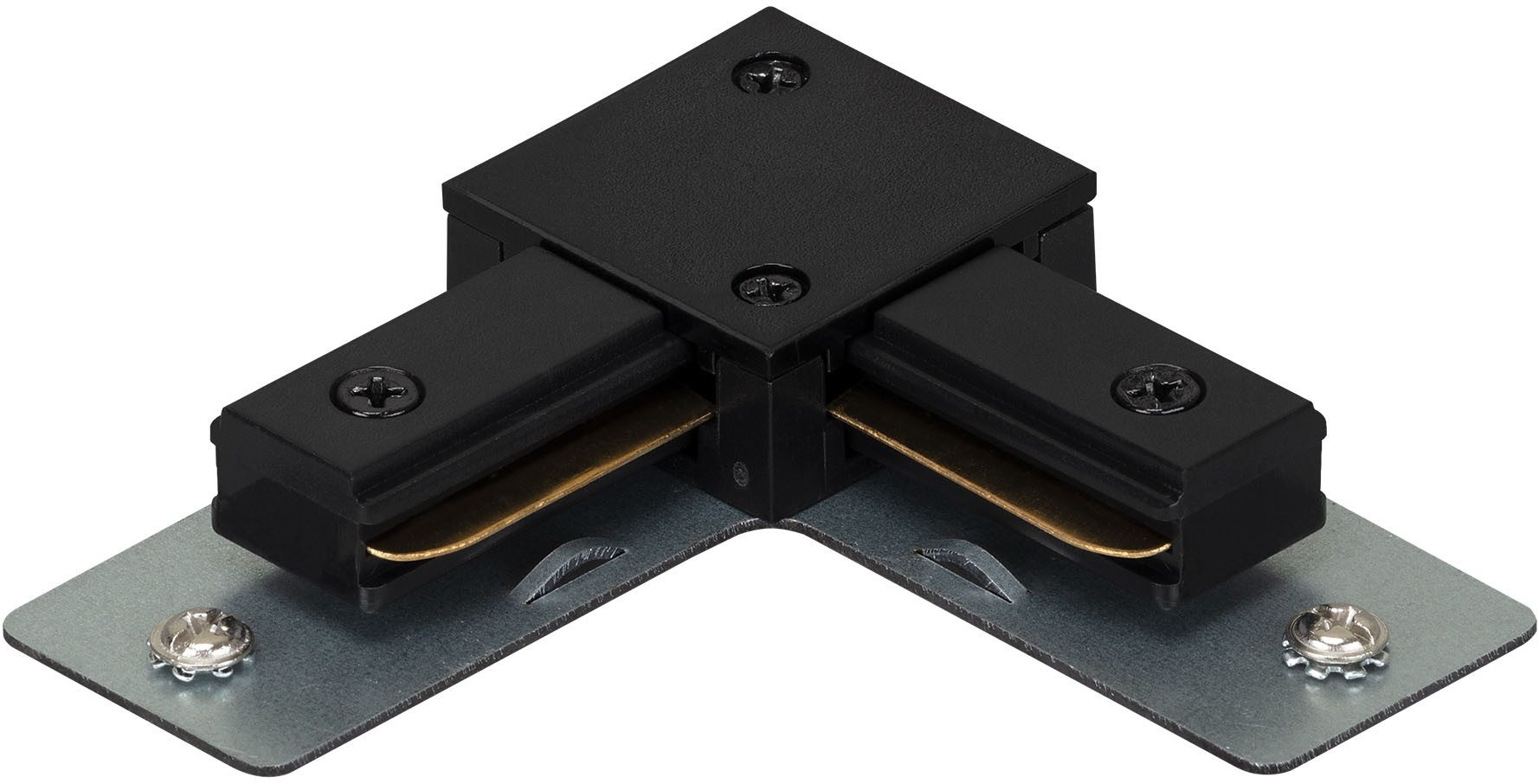 Briloner Leuchten Schienensystem-Verbinder RAIL, 8,6 cm, (1-tlg), Eckverbinder 86 mm Schwarz Schienensystem Rail Wohnzimmer Büro Küche