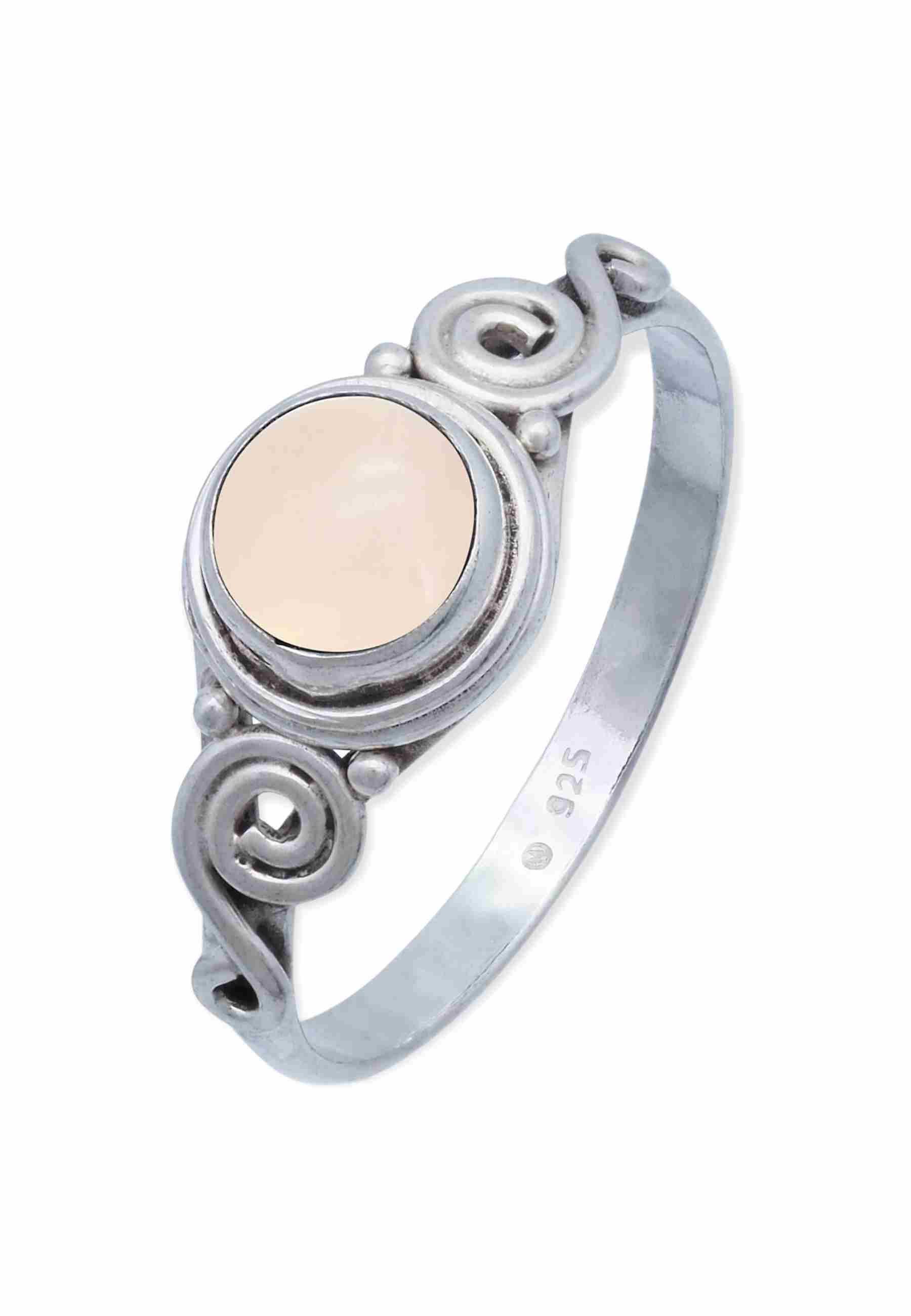 mantraroma Silberring KINURI aus 925 Silber mit Rosenquarz (Ring mit Schmuc günstig online kaufen