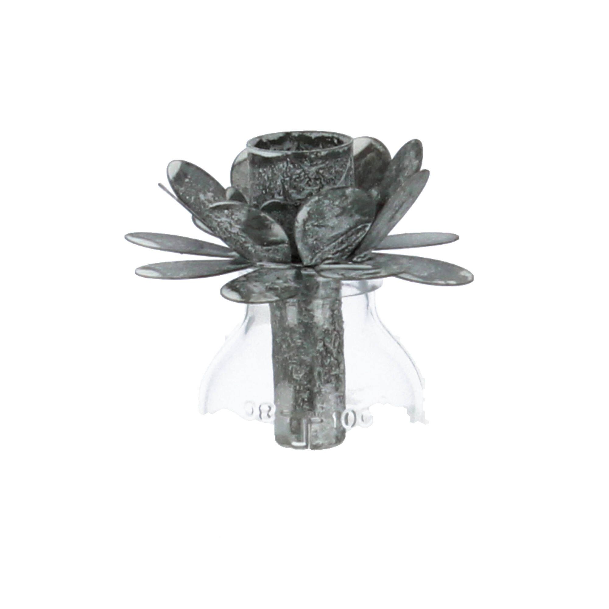 zink H13 St) Kerzenhalter Chic antique Antique mit (1 Blume Kerzenhalter cm