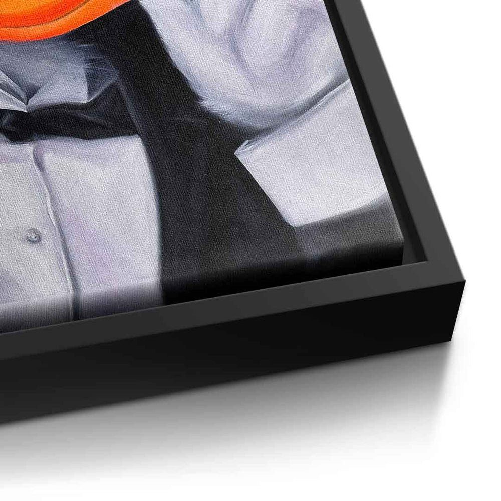 premium Motiv - DOTCOMCANVAS® Gentleman schwarzer Classic Rahmen b mit designed - Leinwandbild Leinwandbild, Rahmen