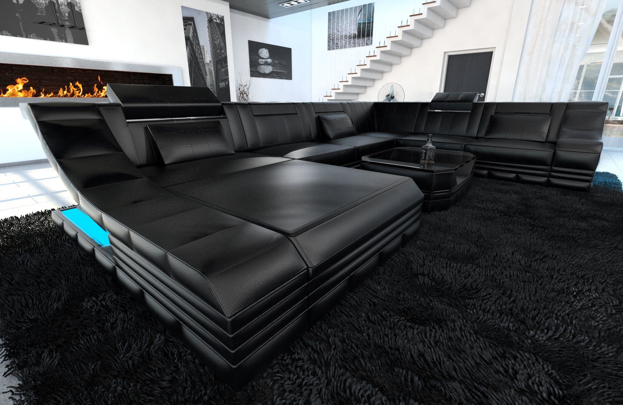 Sofa Dreams Wohnlandschaft Ledercouch Sofa Leder günstig online kaufen