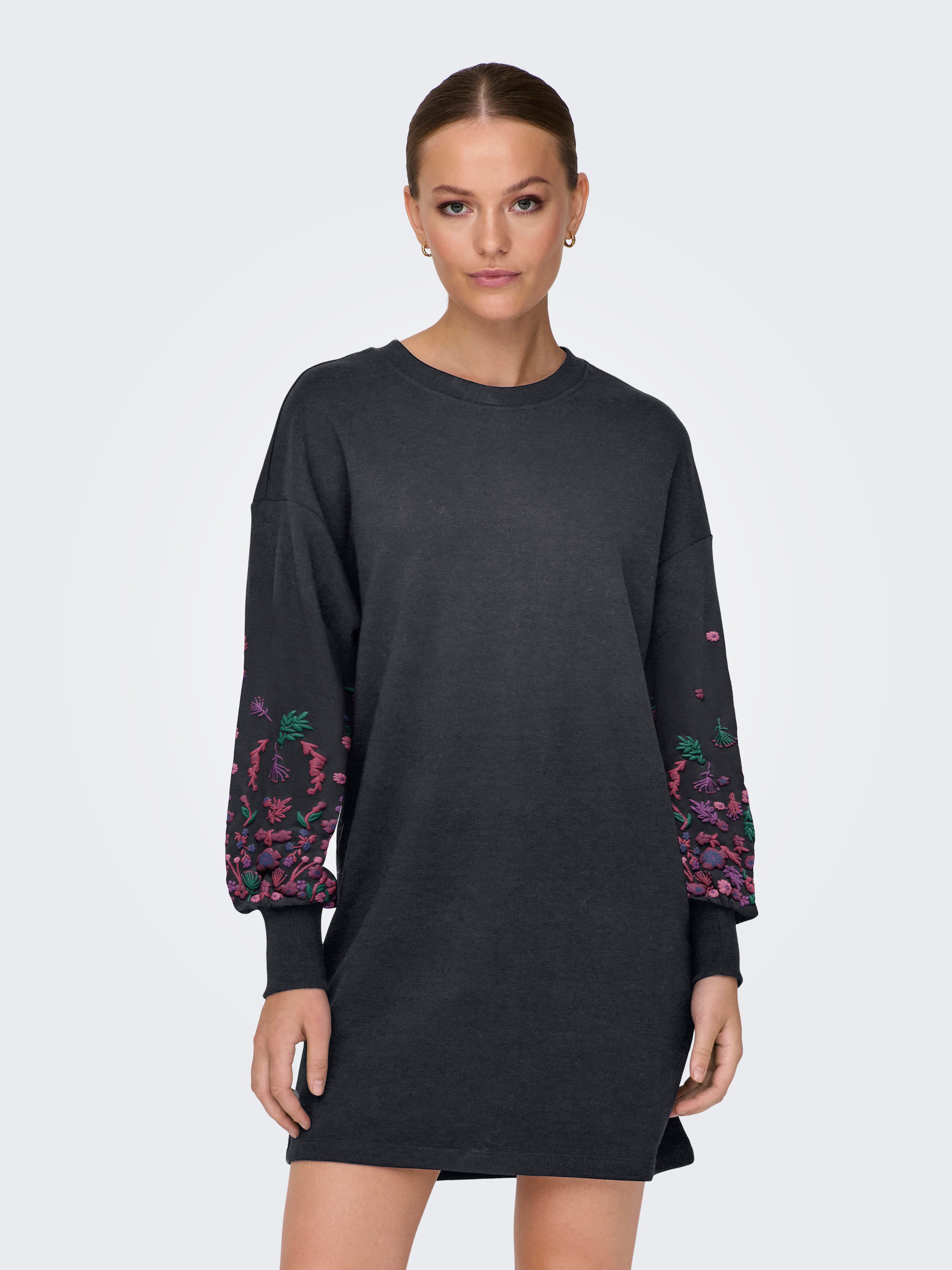 ONLY Sweatkleid ONLBROOKE LS SHORT DRESS FLOWER SWT NOOS günstig online kaufen