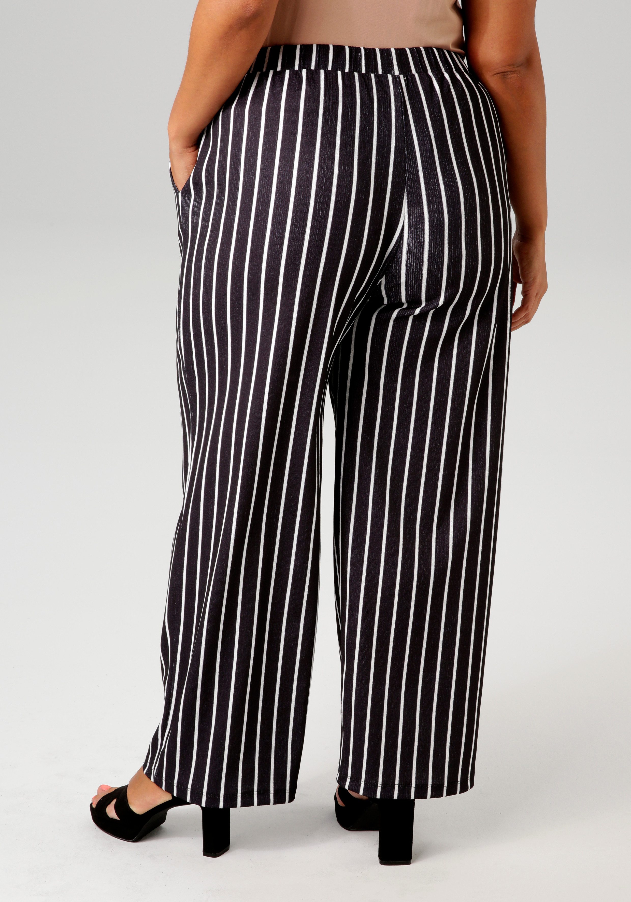 Aniston PLUS Schlupfhose in unifarben oder gestreift - du hast die Wahl günstig online kaufen